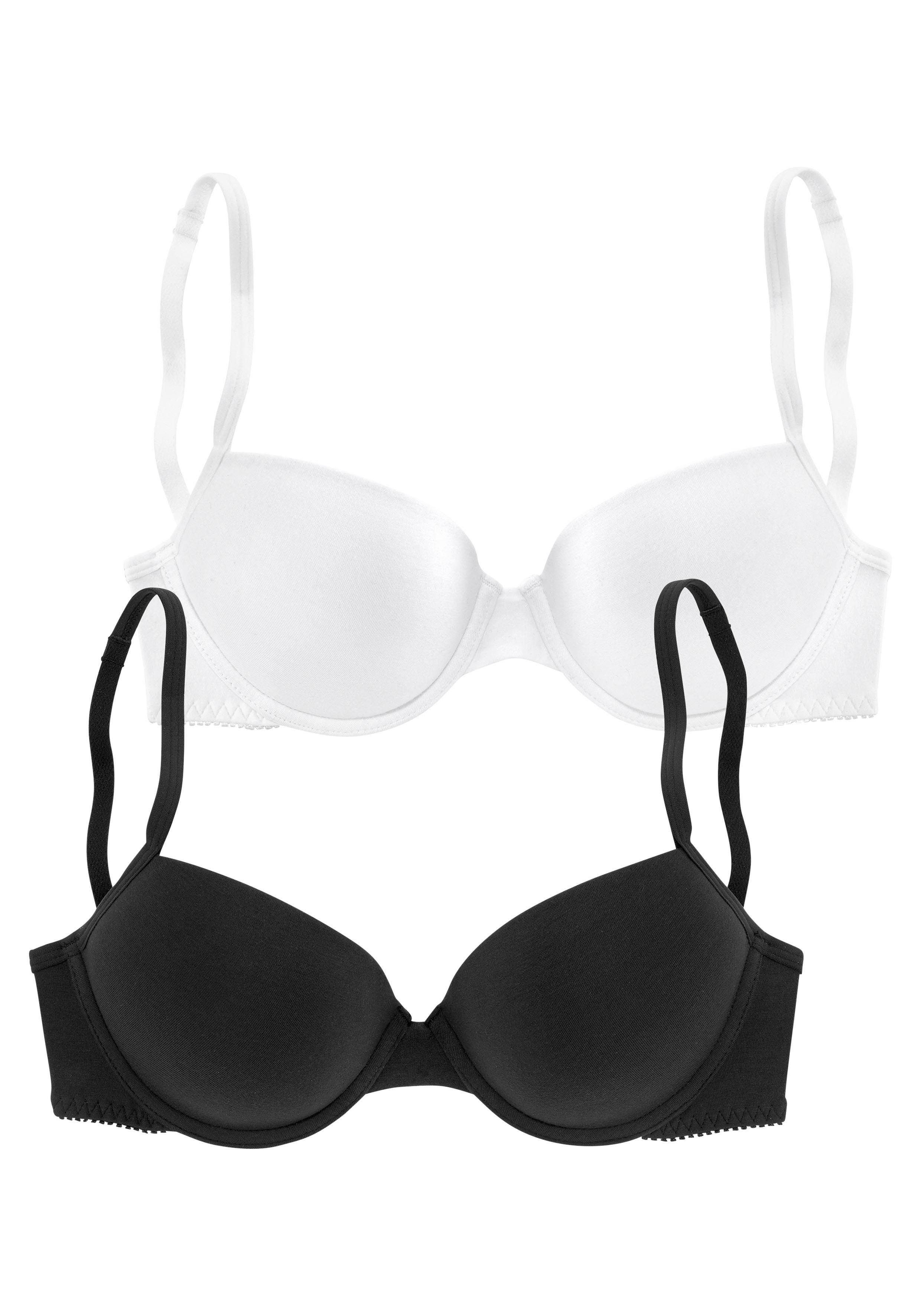 Petite fleur Push-up-bh met beugel, met uitneembare vullingen (Set van 2)