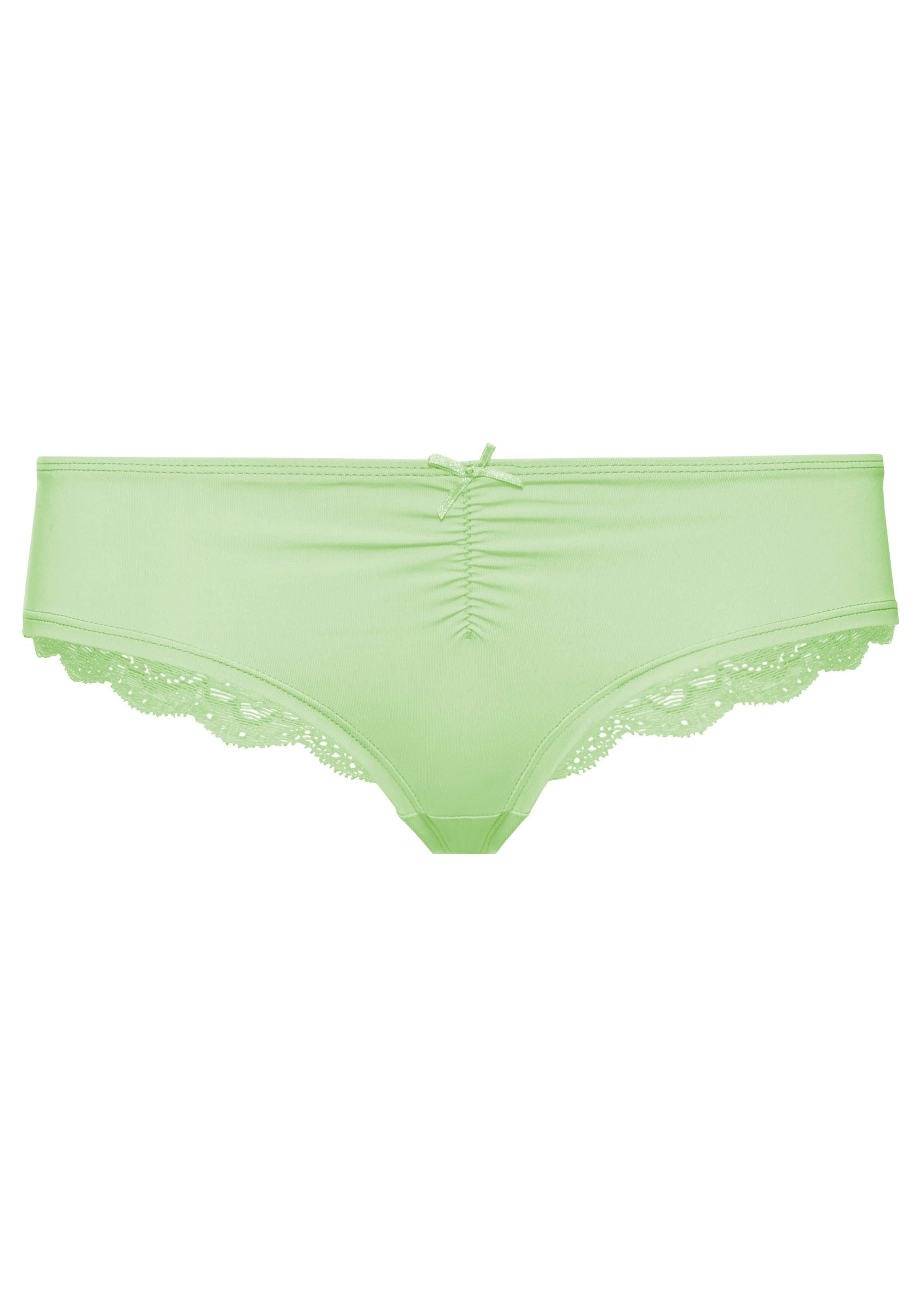 Lascana Brazilian slip met mooie kant achter slips maat 40/42 groen