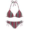 s.oliver red label beachwear triangelbikini met zomers streepdessin roze