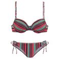 s.oliver red label beachwear beugelbikini met zomers streepdessin roze