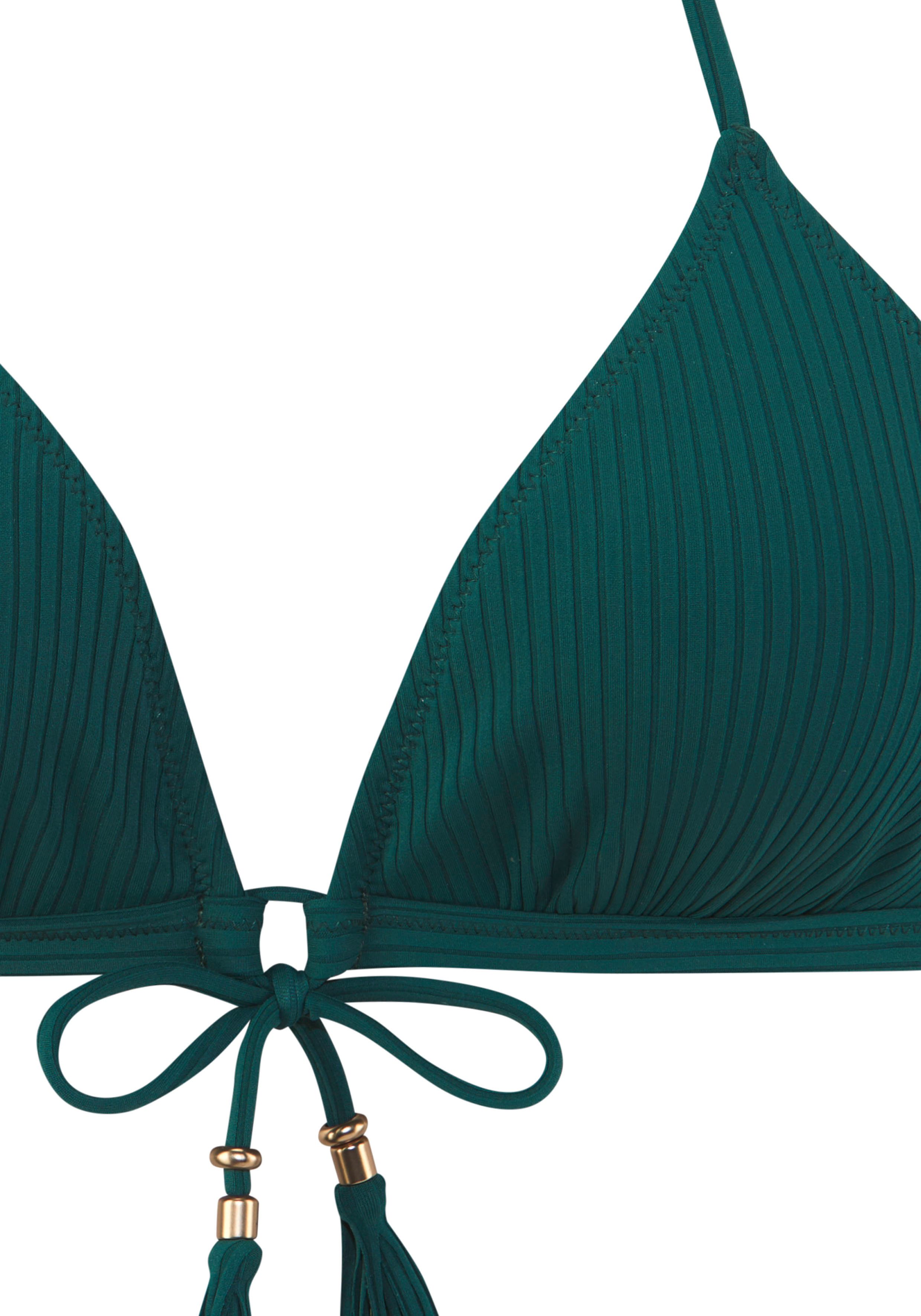 Elbsand Triangelbikini van trendy ribstof