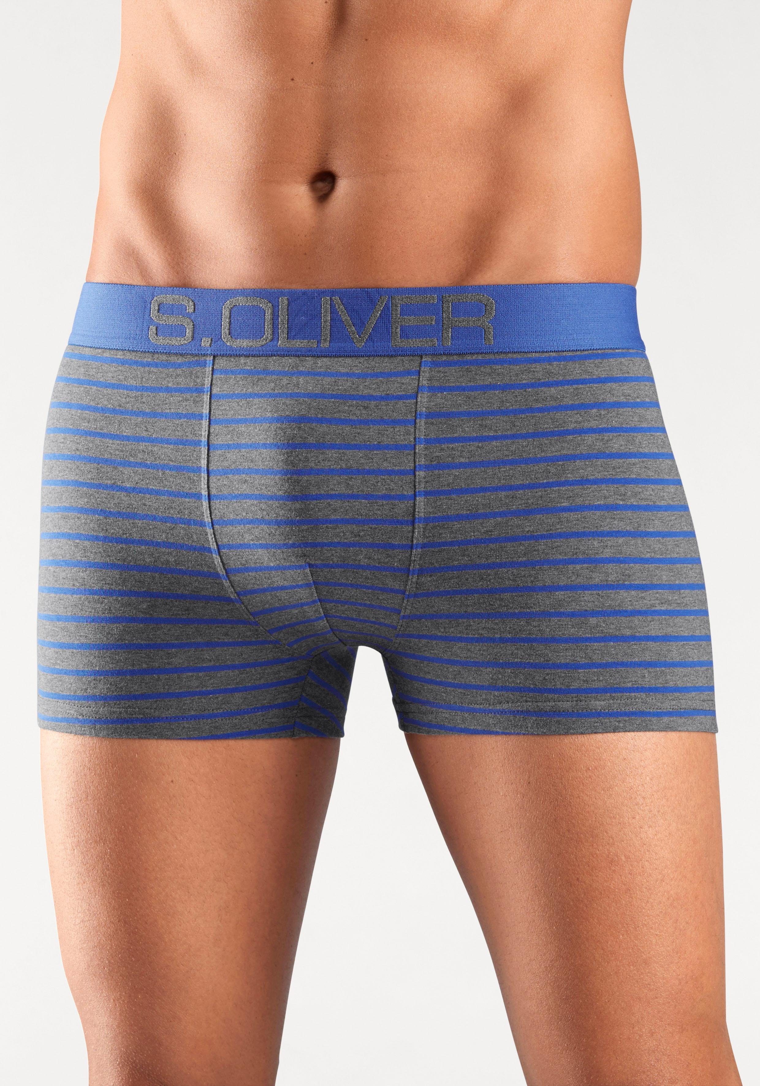 s.Oliver RED LABEL Beachwear Boxershort voor heren met contrastkleurige weefband (set, 4 stuks)