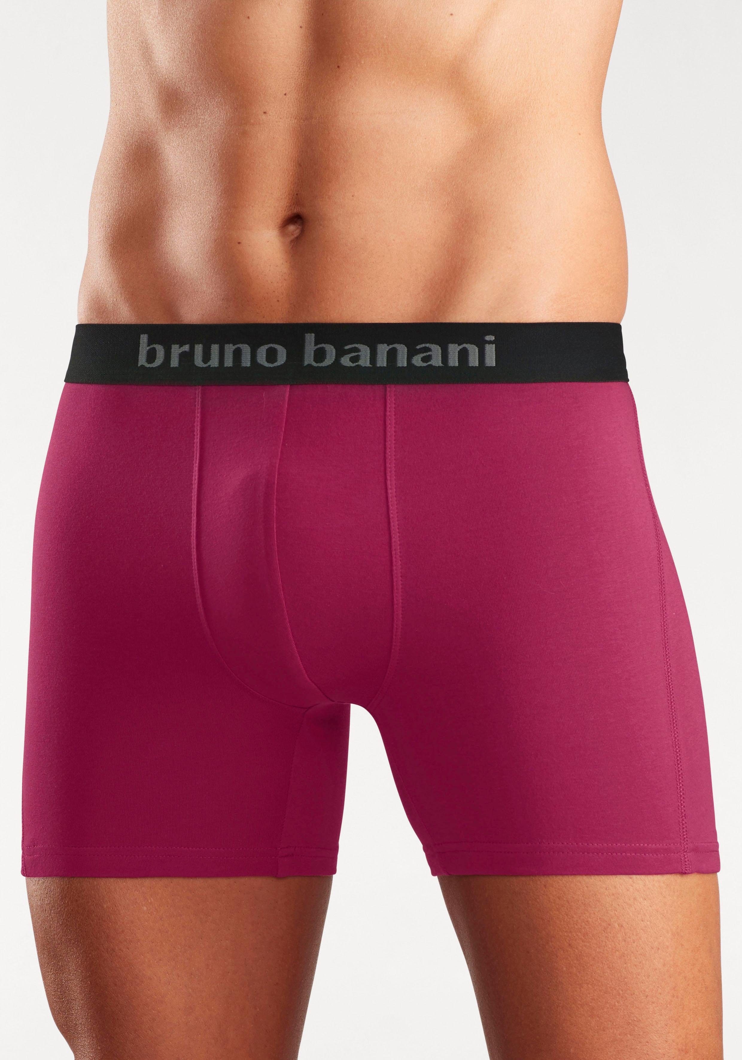 Bruno Banani Boxershort voor heren met langere pijpen en opvallende logo-tailleband (set, 4 stuks)