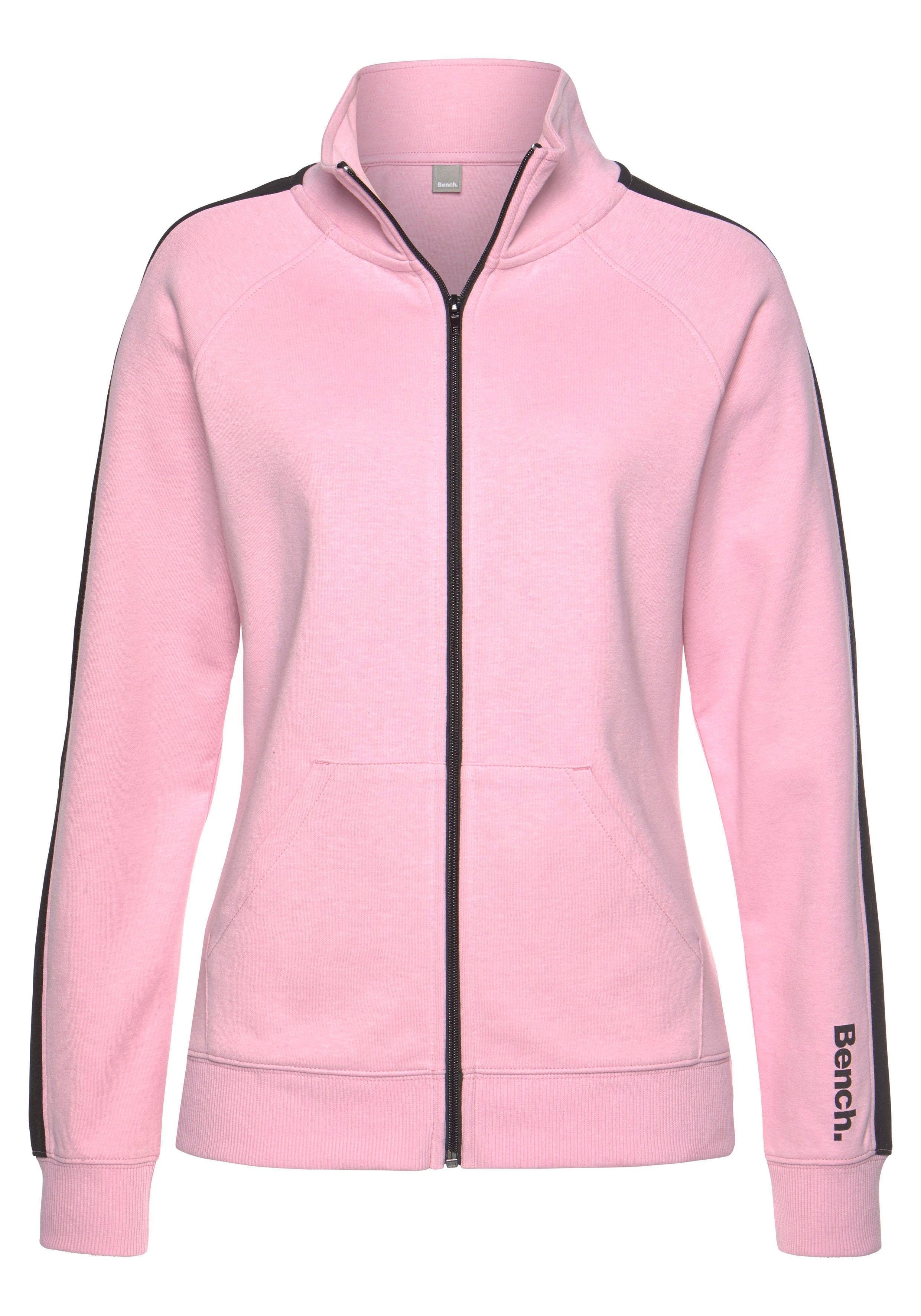 Bench. Loungewear Sweatvest met zijstrepen en staande kraag, loungepak