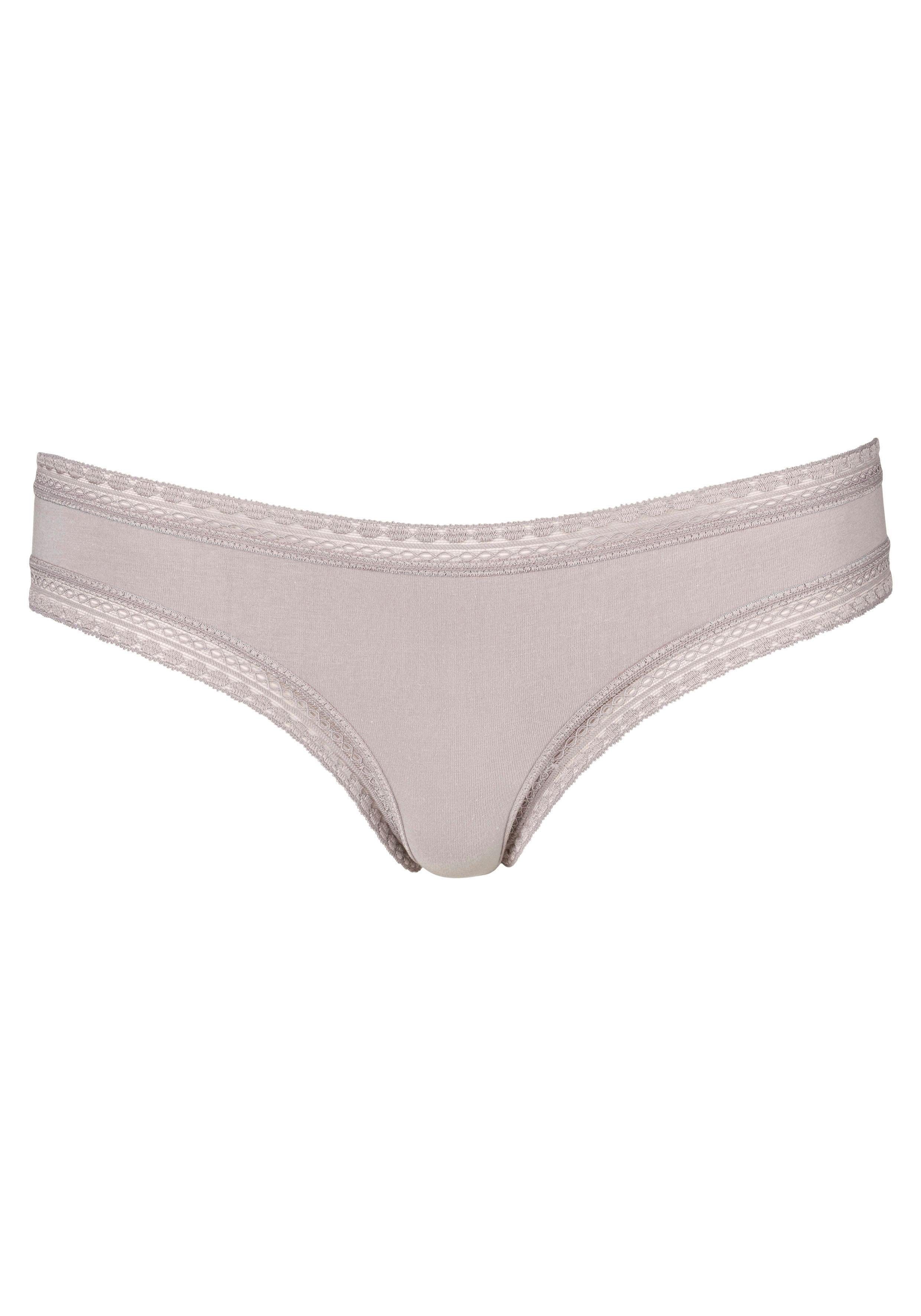 Lascana Brazilian slip van elastische katoen met zachte kant (3 stuks)