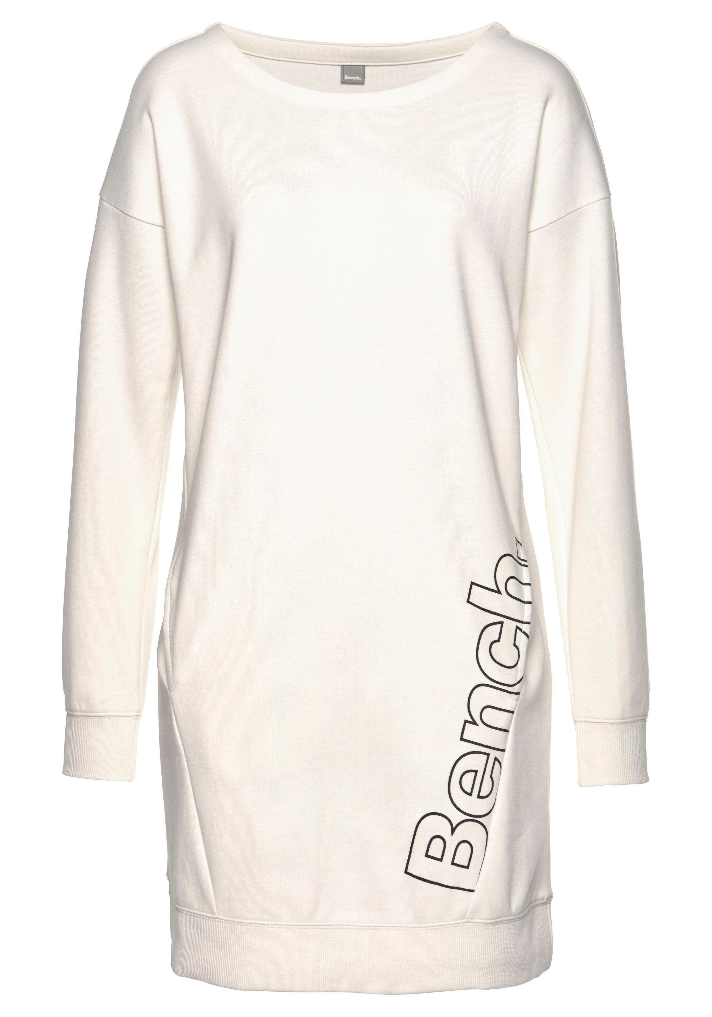 Bench. Loungewear Sweatjurk met logoprint opzij nachthemden maat 40/42 wit