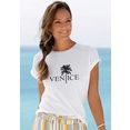 venice beach shirt met ronde hals met frontprint wit