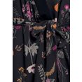 lascana kimono met motief van wilde bloemen zwart