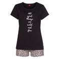 s.oliver red label beachwear shortama met luipaardprint zwart