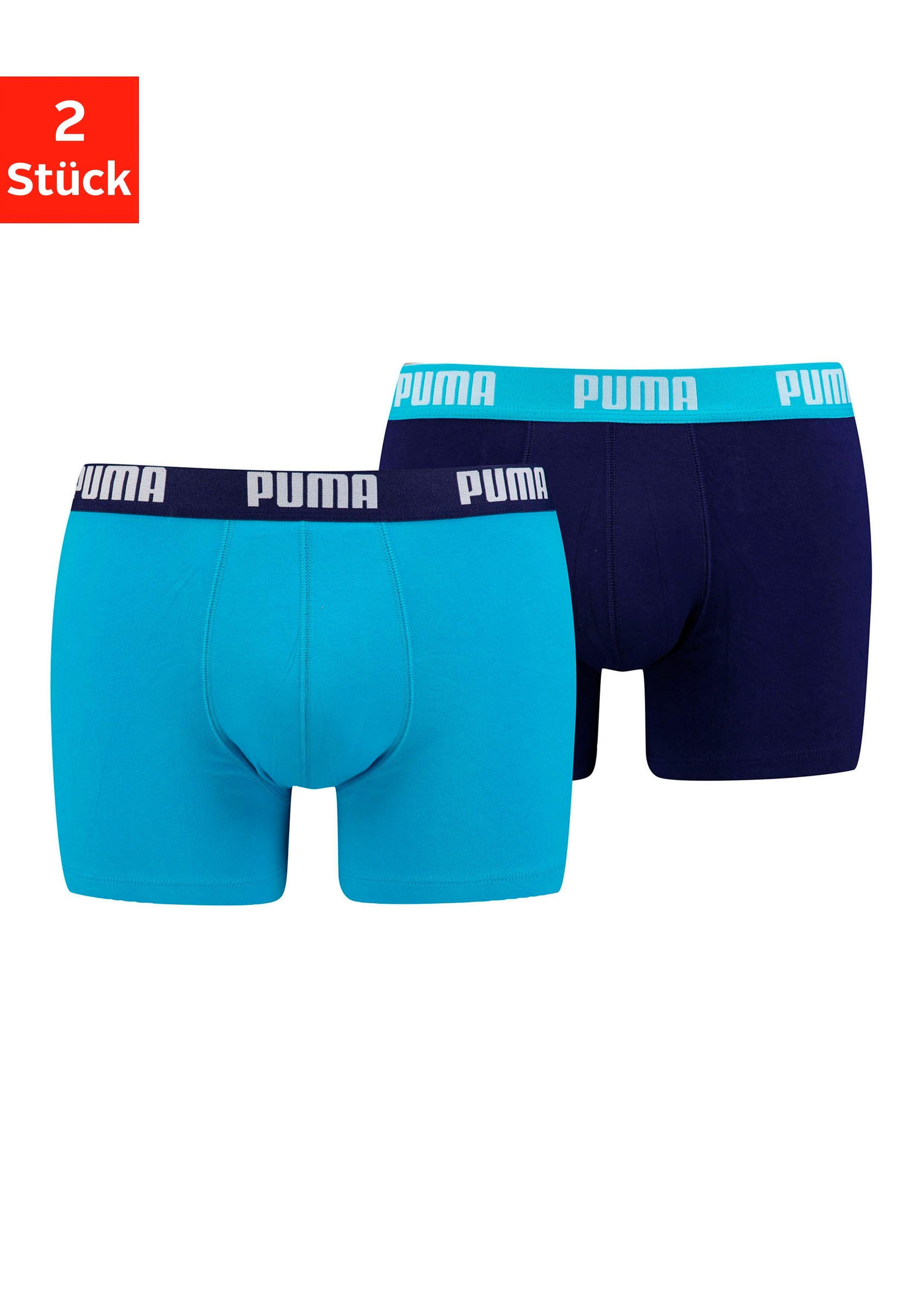 PUMA Boxershort met verschillend gekleurde weefband (set, 2 stuks) bestel  je online | LASCANA