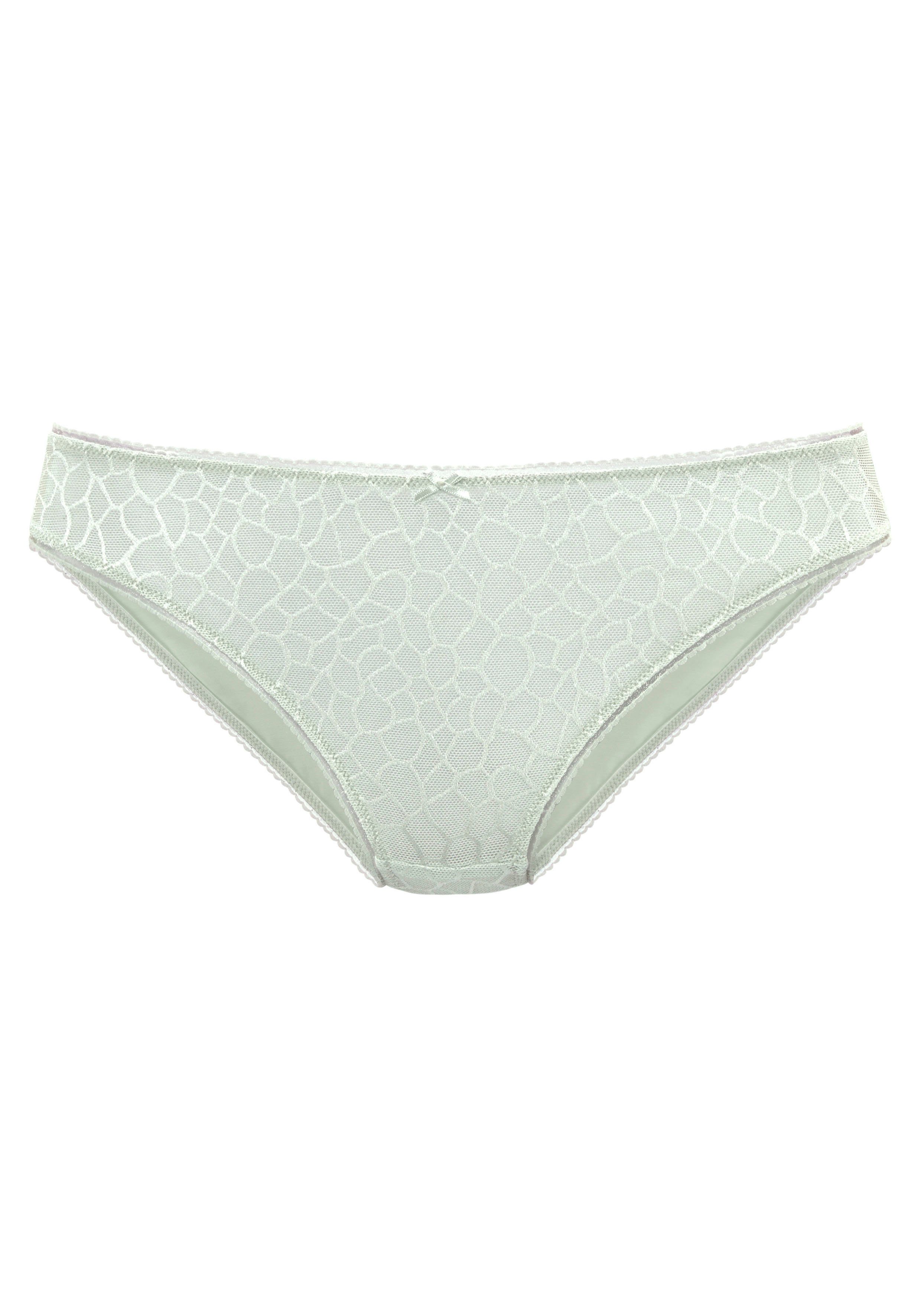Lascana Slip Chiara met grafisch netmotief slips maat 36/38 groen