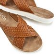 lascana slippers met kruisbandjes veganistisch bruin