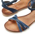 lascana sandalen van zacht leer blauw