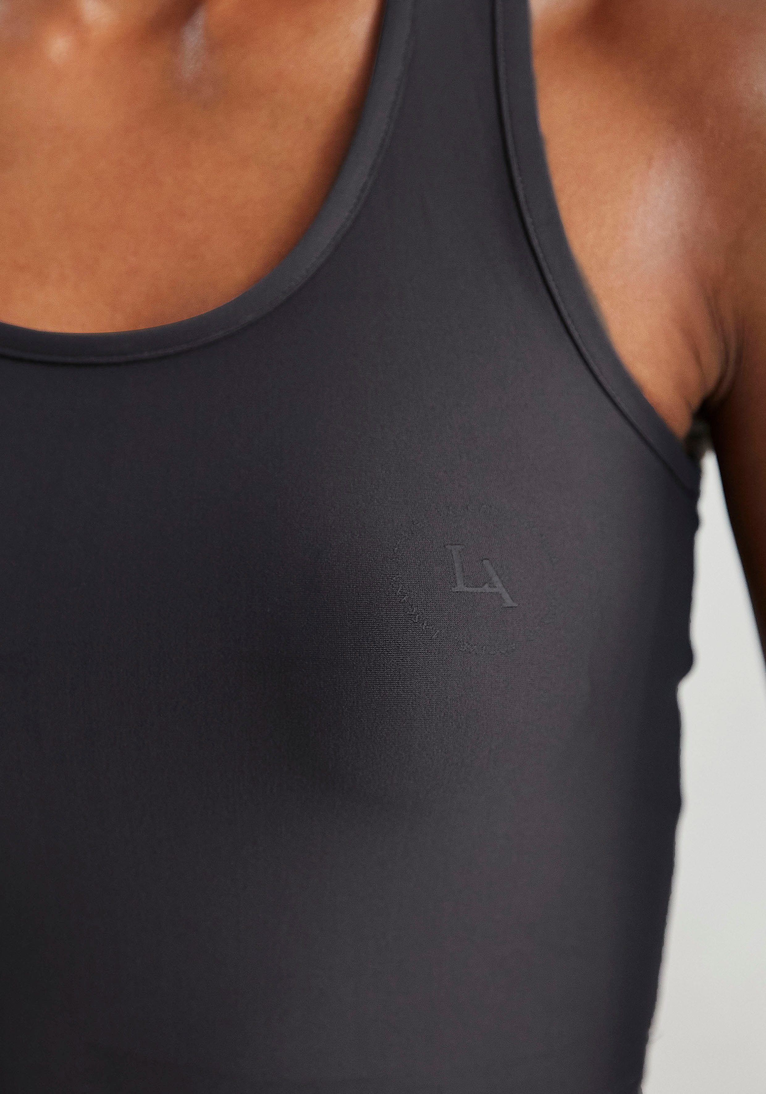active by Lascana Crop-top Sporttop met racerback en logoprint