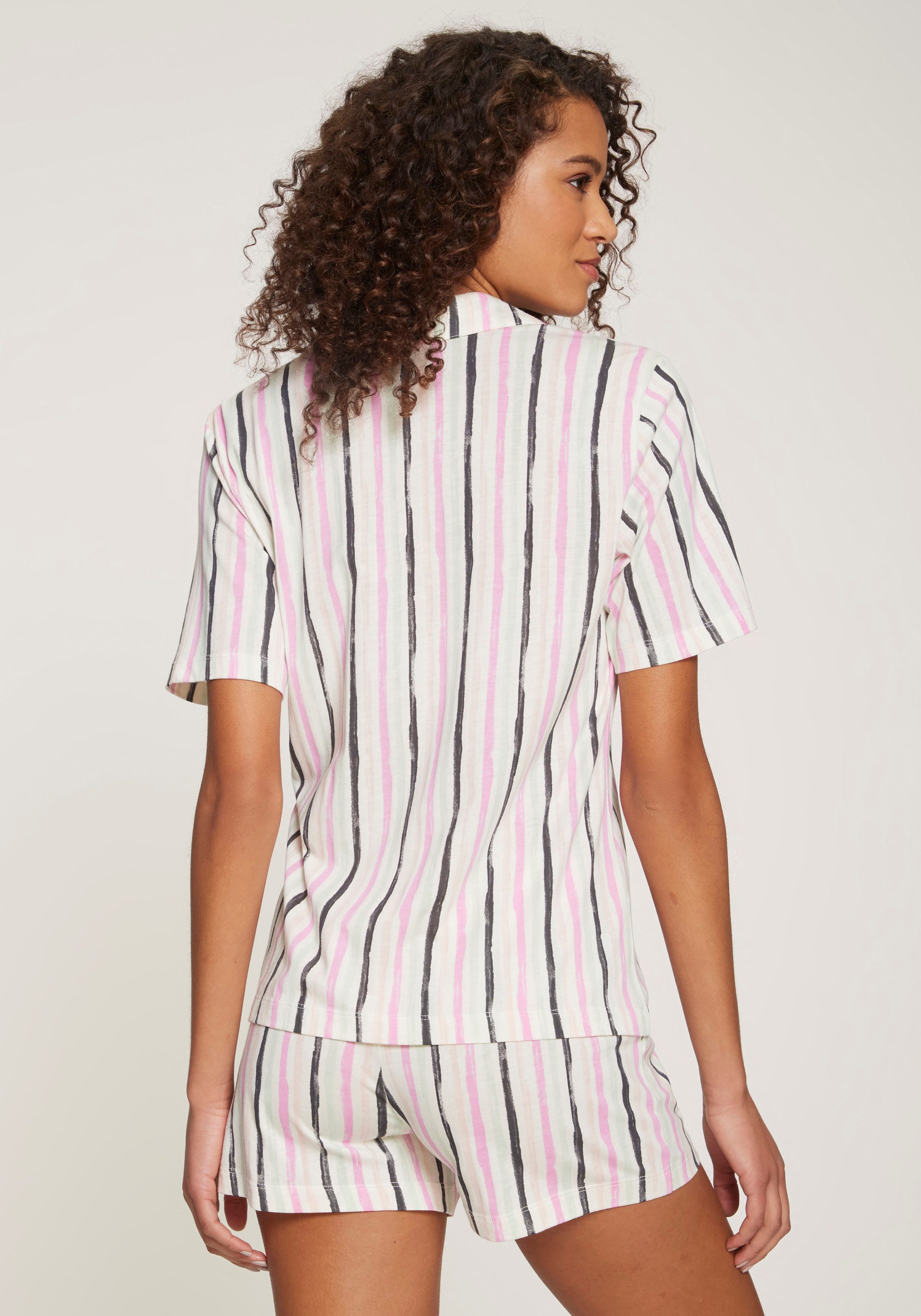 Vivance Dreams Shortama met aquarel patroon (2-delig)