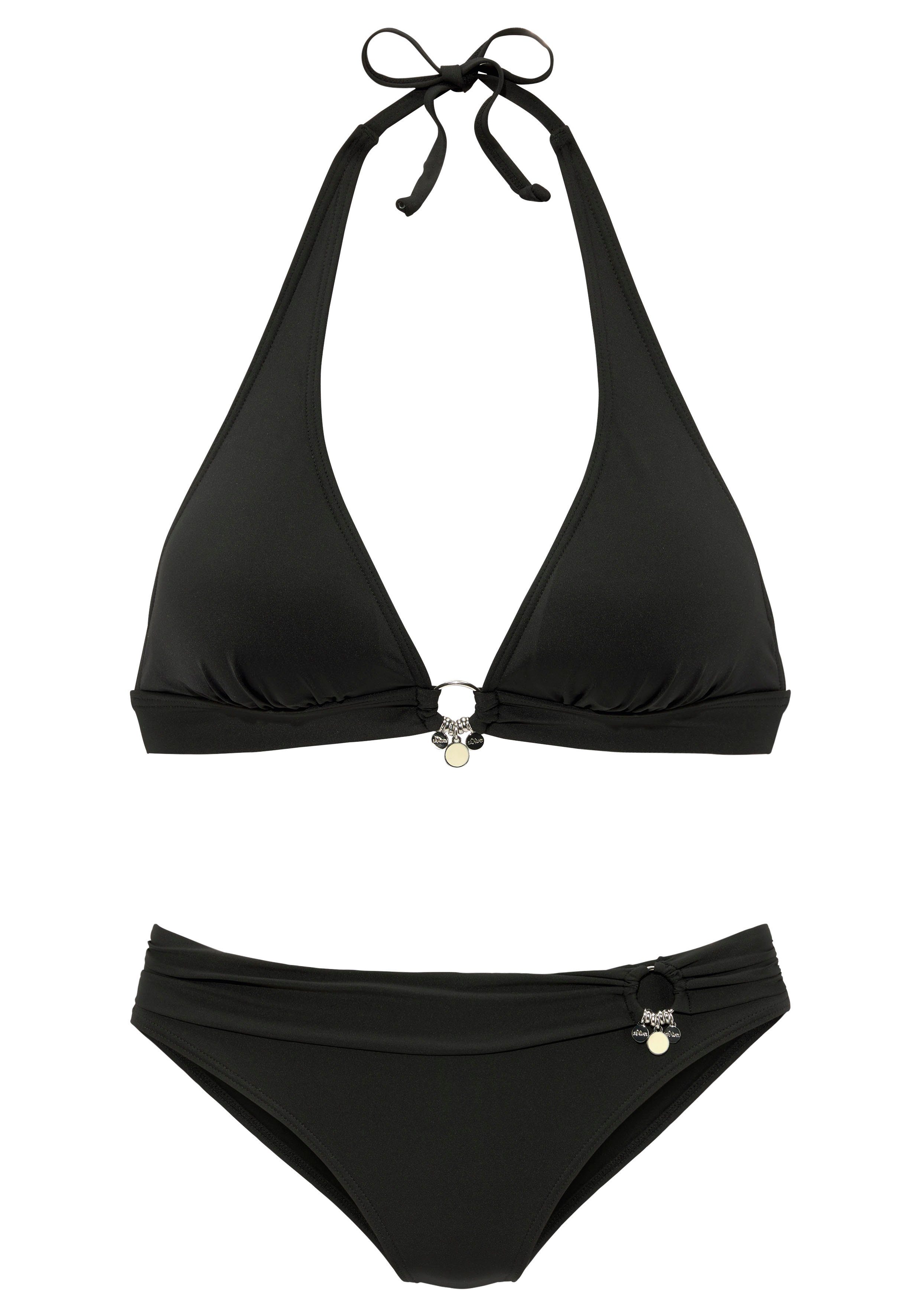 s.Oliver RED LABEL Beachwear Triangelbikini TONIA met uitneembare cups, om de nek te binden, sluiting op de rug