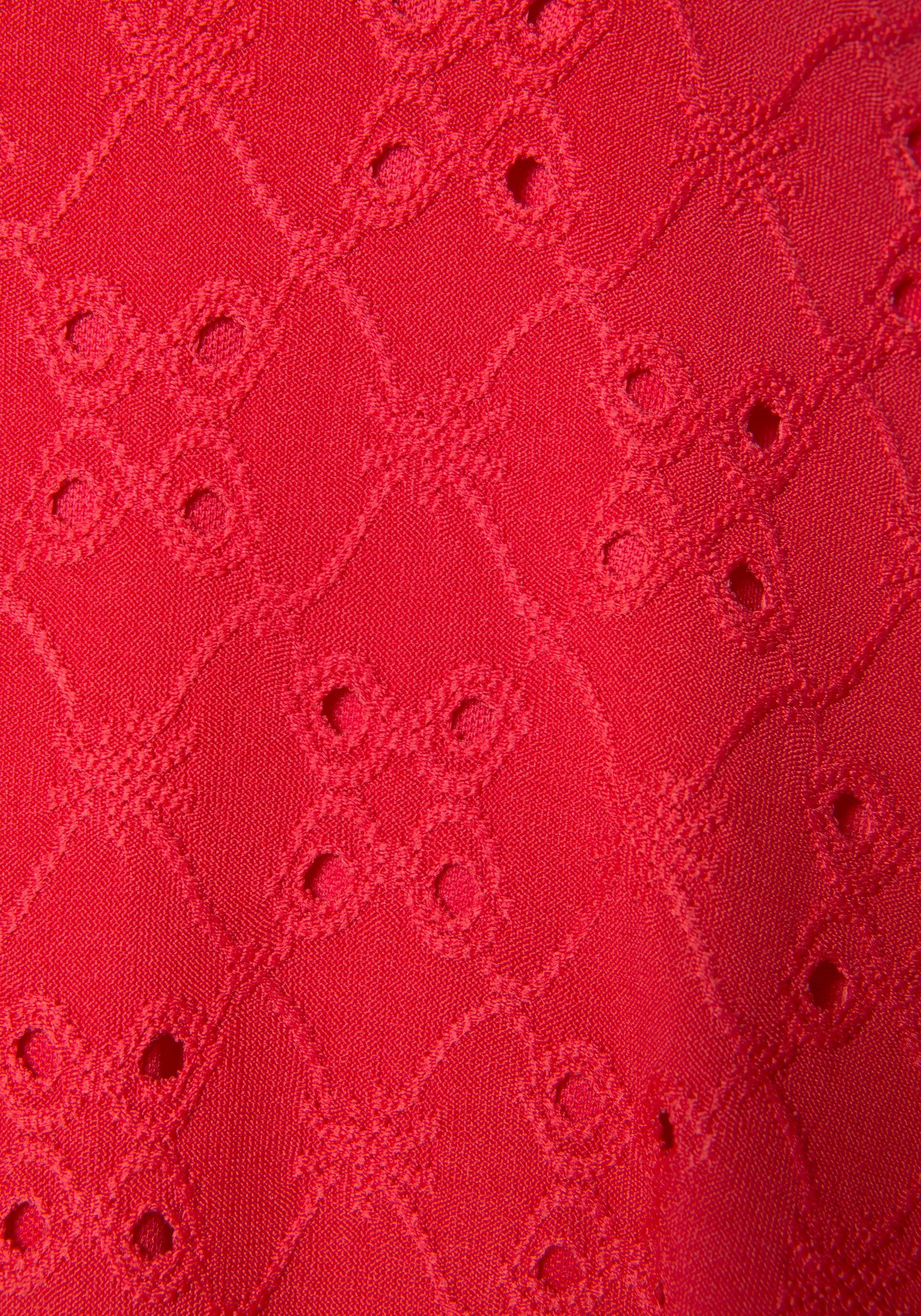 Beachtime Zomerjurk met geborduurde oogjes, elegante jersey jurk, strandjurk