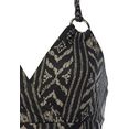 lascana jurk in haltermodel met ethno print zwart