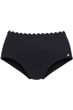lascana highwaist-bikinibroekje camilla met kleurcontrast zwart
