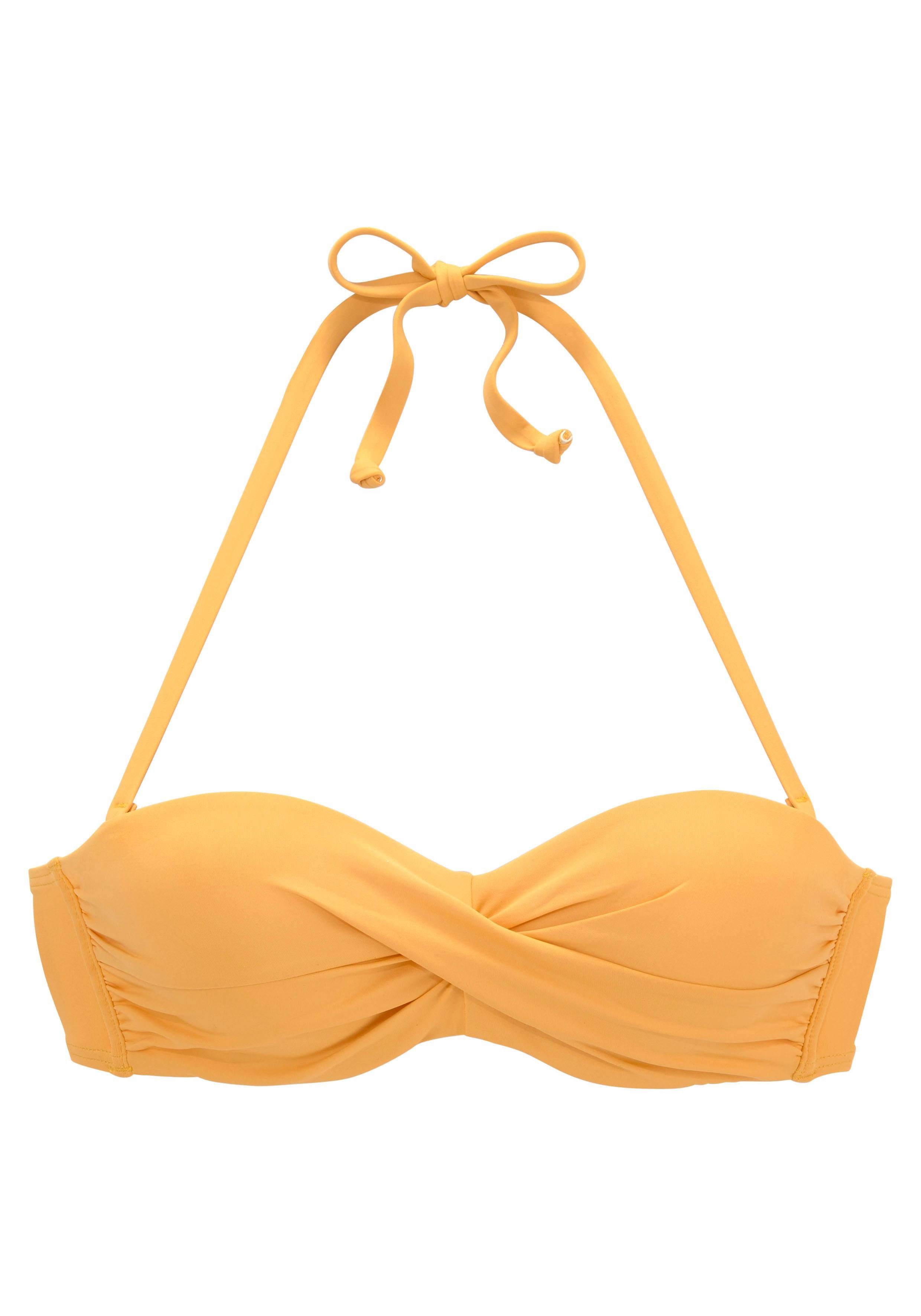 s.Oliver RED LABEL Beachwear Beugelbikinitop in bandeaumodel Rome in wikkellook
