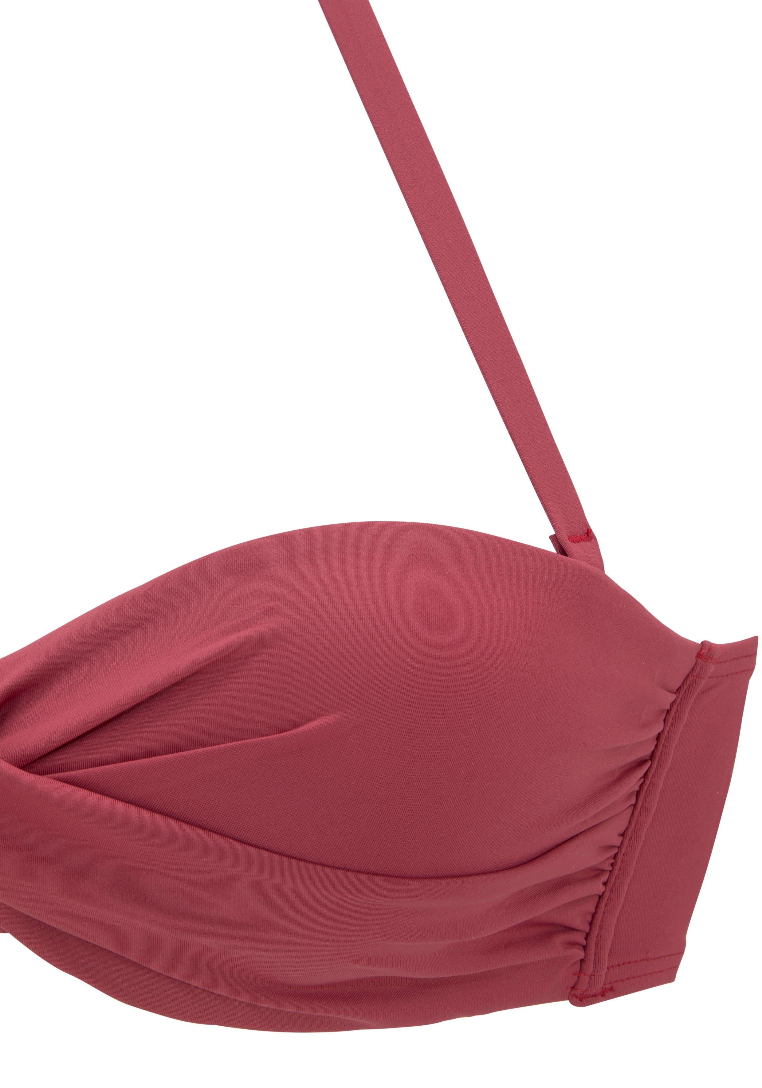 s.Oliver RED LABEL Beachwear Beugelbikinitop in bandeaumodel Rome in wikkellook