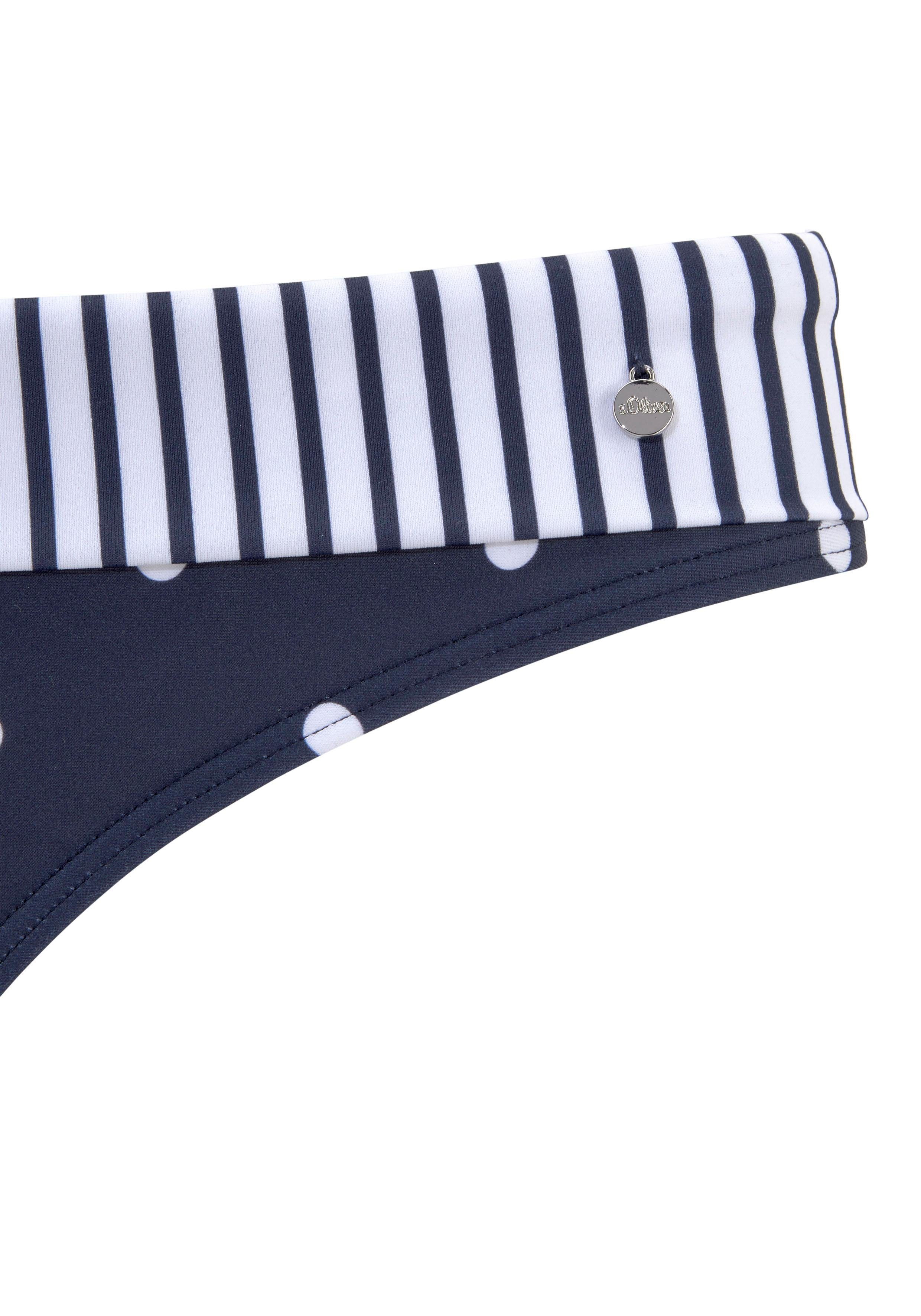 s.Oliver RED LABEL Beachwear Bikinibroekje AUDREY met omslagband en motievenmix