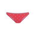 s.oliver red label beachwear bikinibroekje audrey met gestreepte paspel rood