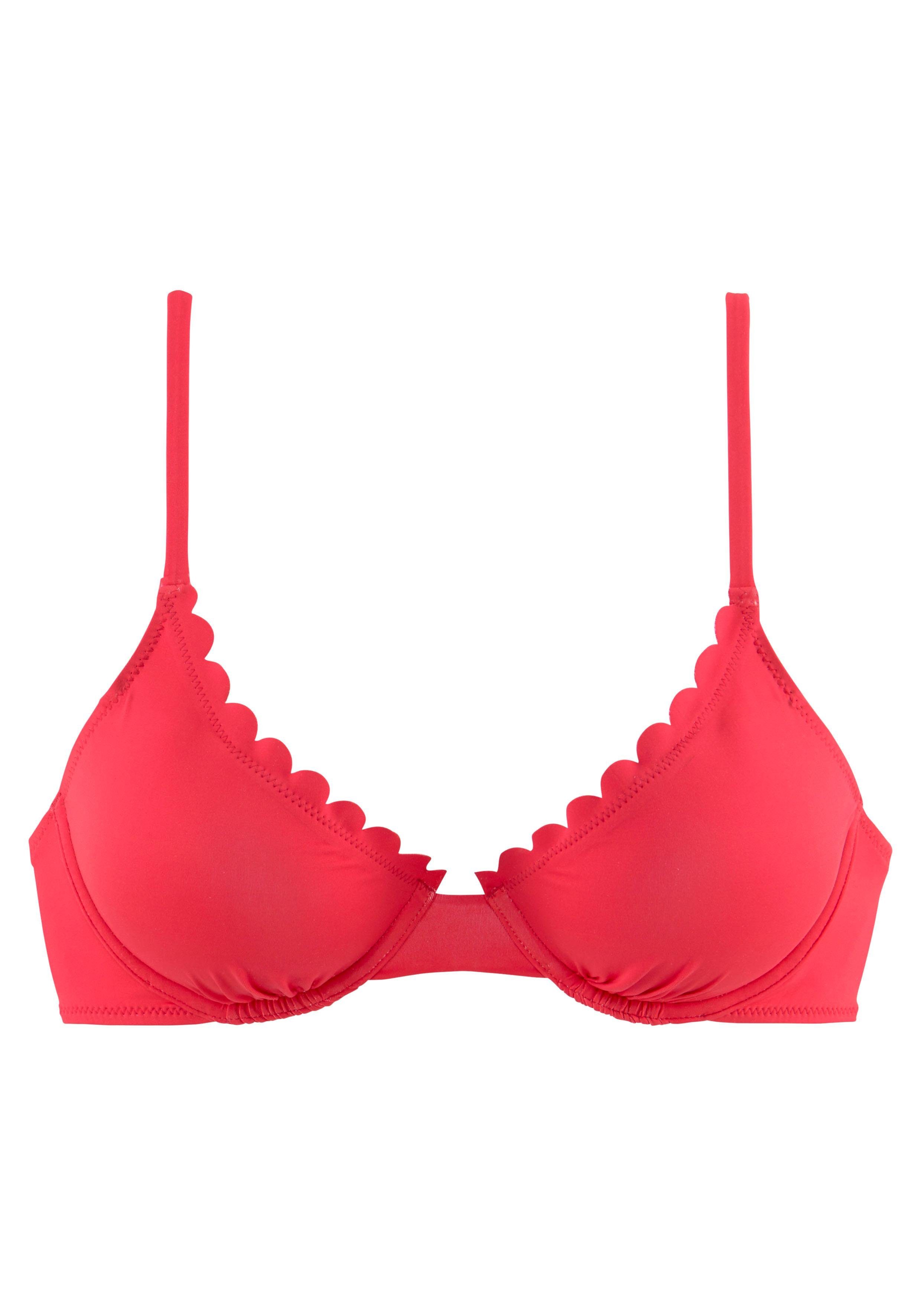 Lascana Bikinitop met beugels Scallop met vulling
