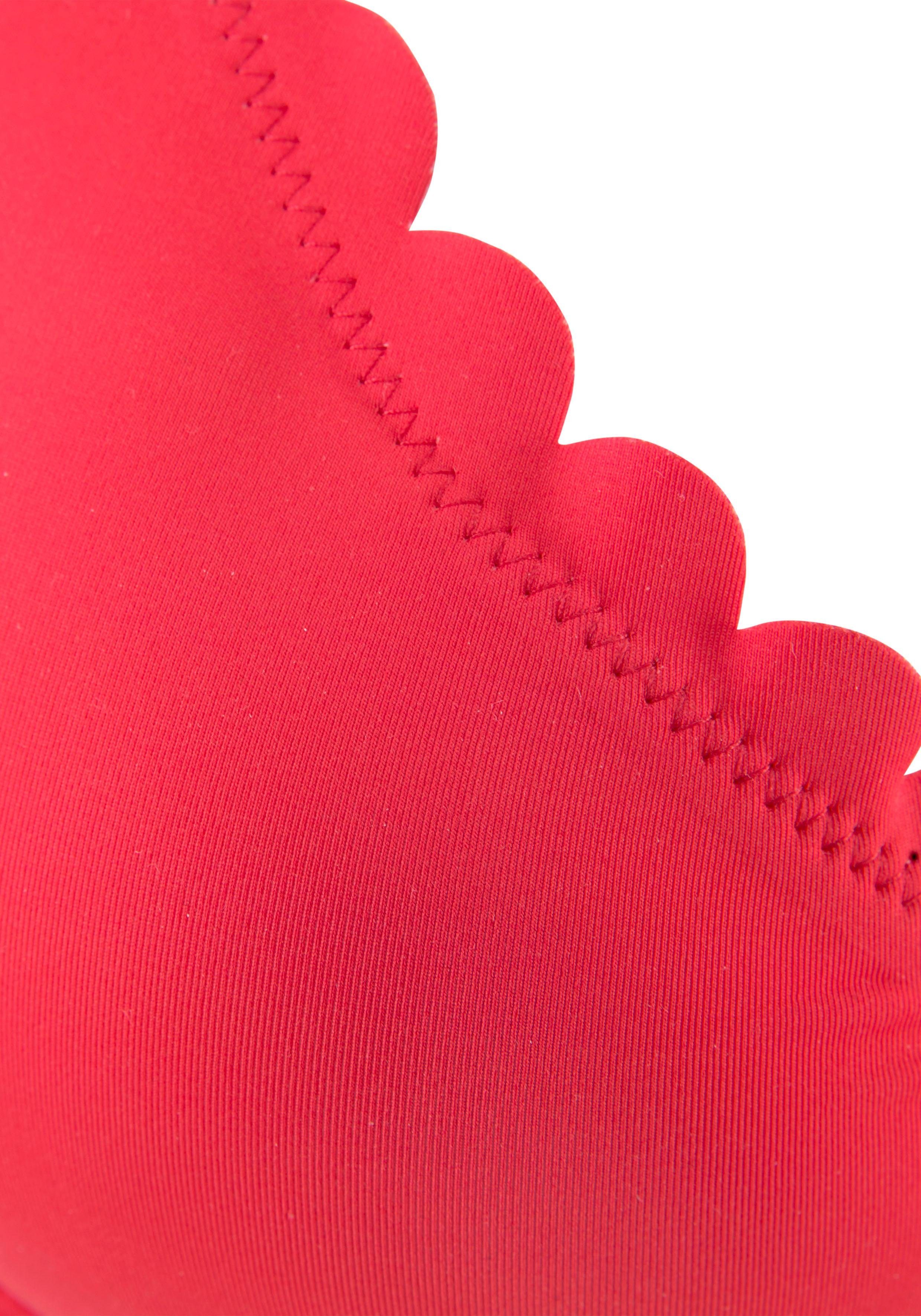 Lascana Bikinitop met beugels Scallop met vulling