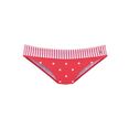 s.oliver red label beachwear bikinibroekje audrey met omslagband en motievenmix rood