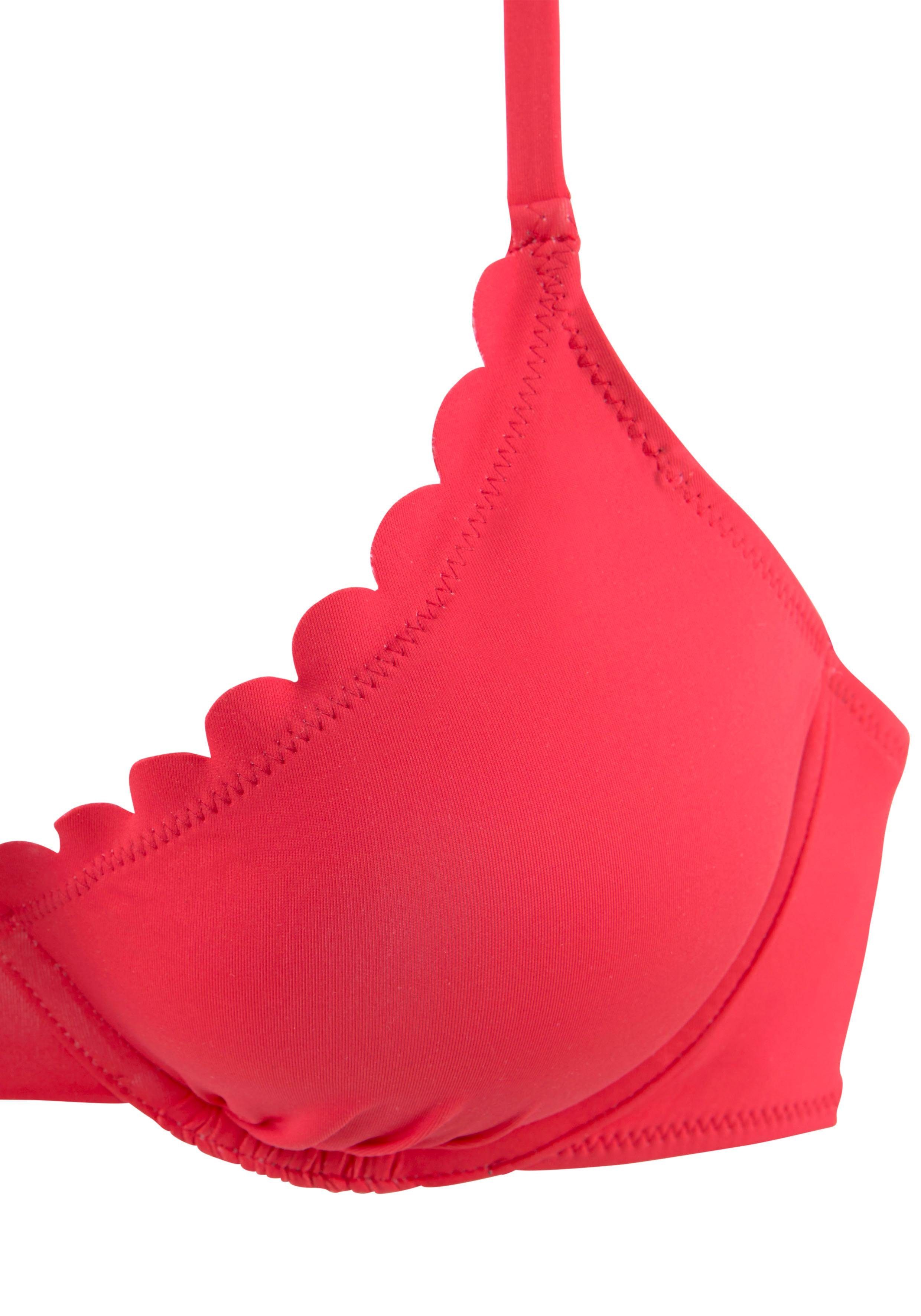 Lascana Bikinitop met beugels Scallop met vulling