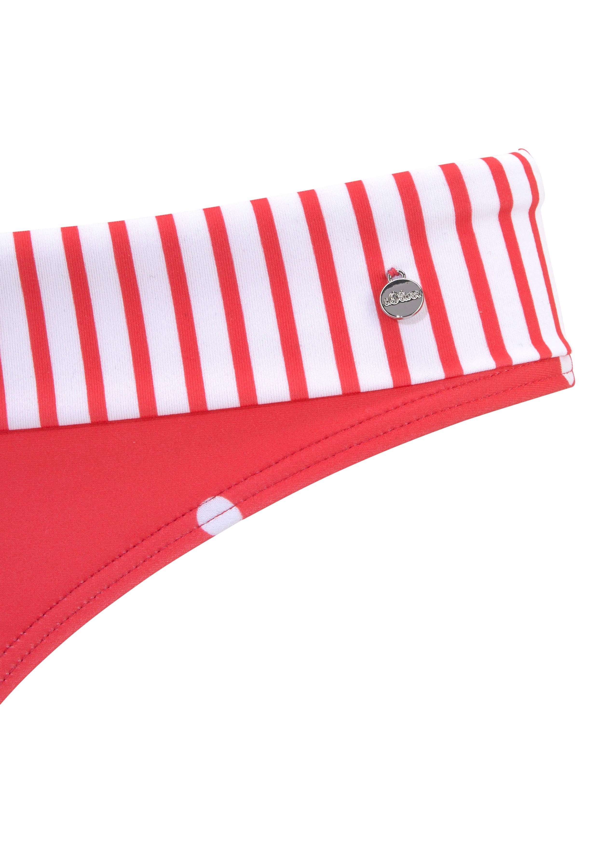 s.Oliver RED LABEL Beachwear Bikinibroekje AUDREY met omslagband en motievenmix