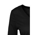 lascana shirt met 3-4-mouwen met modieuze mouwdetails zwart
