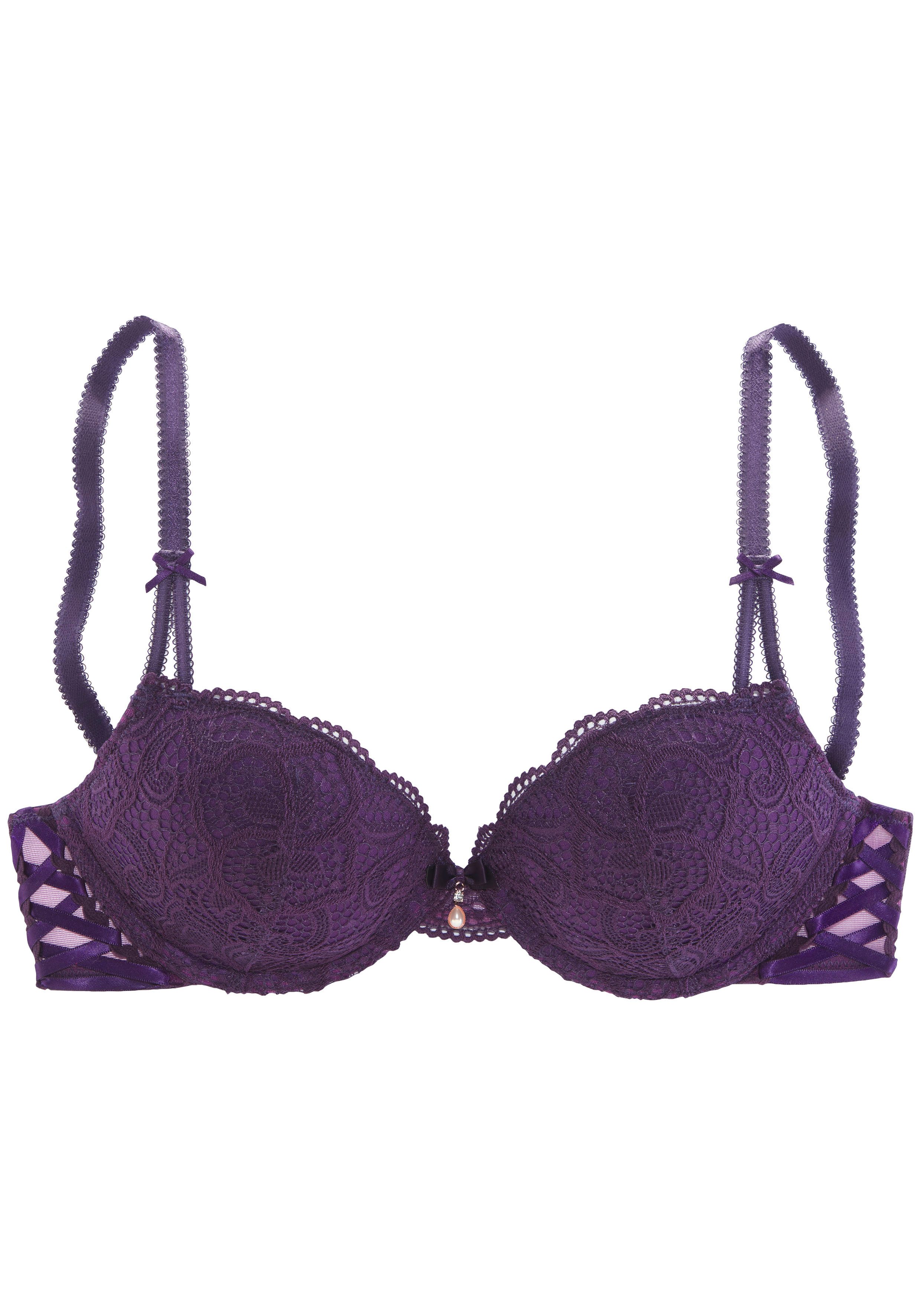 Lascana Push-up-bh Nikoletta met opwindende bandjes aan de zijkanten, sexy lingerie, sexy ondergoed