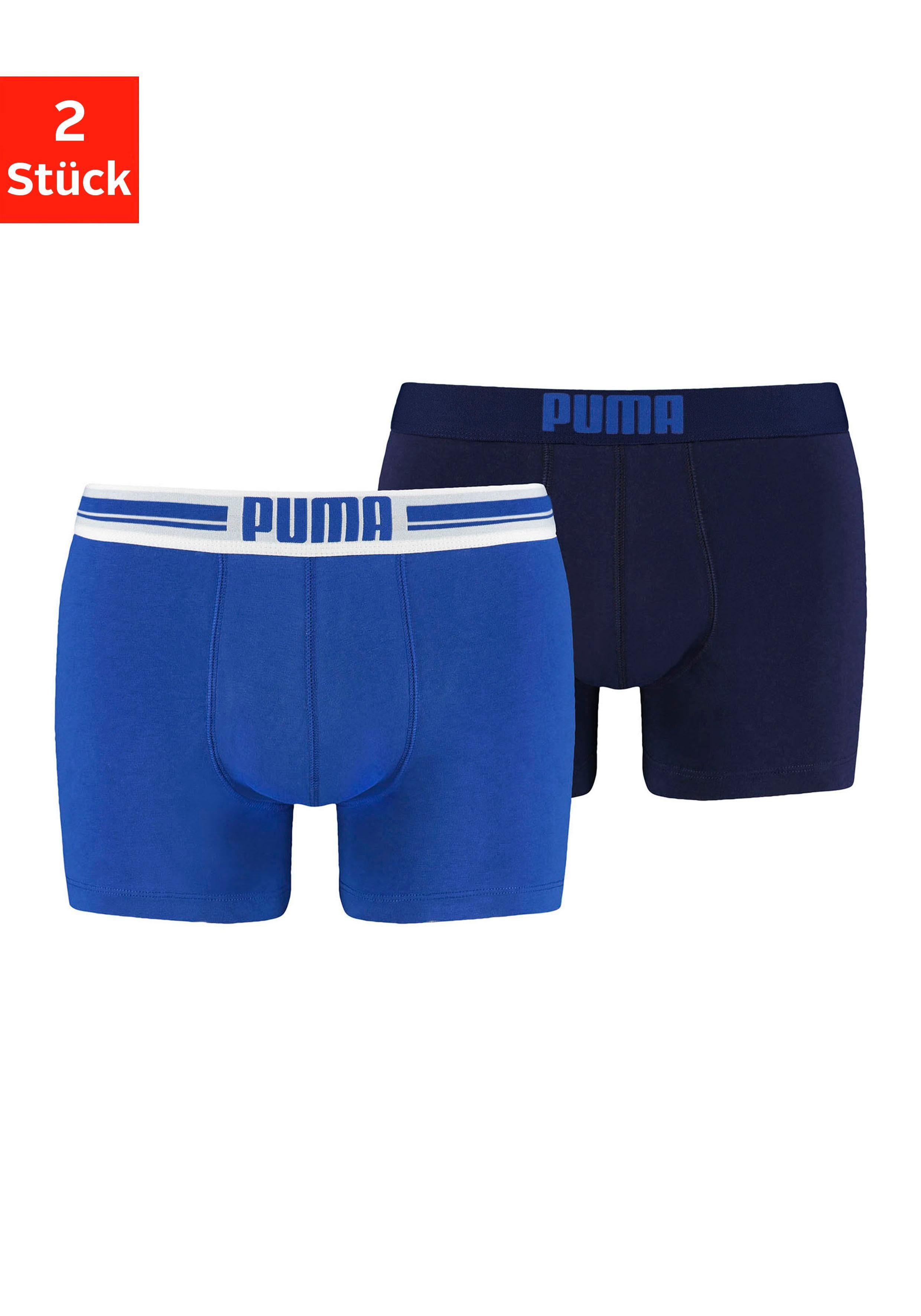 PUMA Boxershort Placed Logo met rekbare comfortboord (2 stuks, Set van 2)