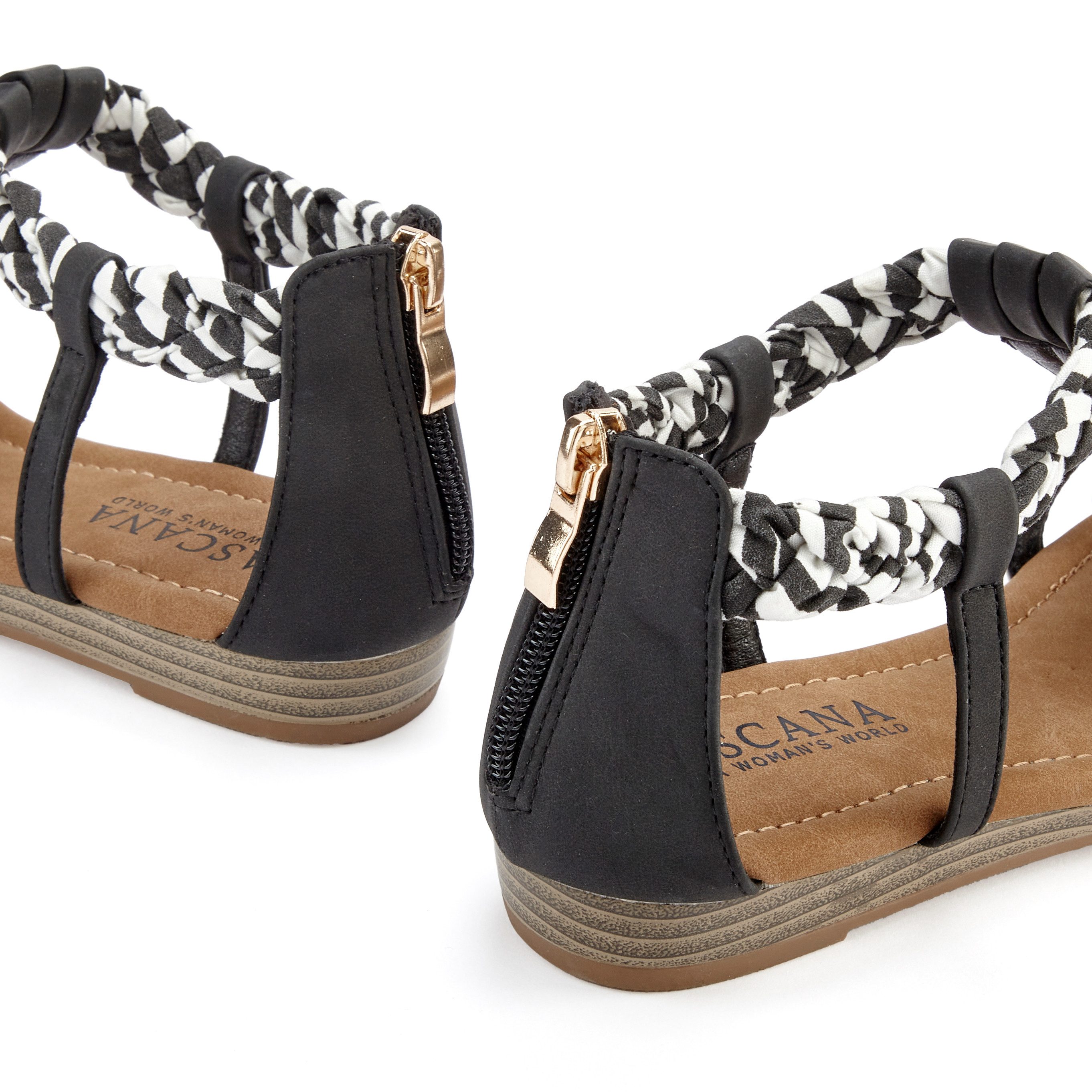 Lascana Sandalen Zomerschoen Sandalette, zomerschoen met versiering en kleine sleehak VEGAN