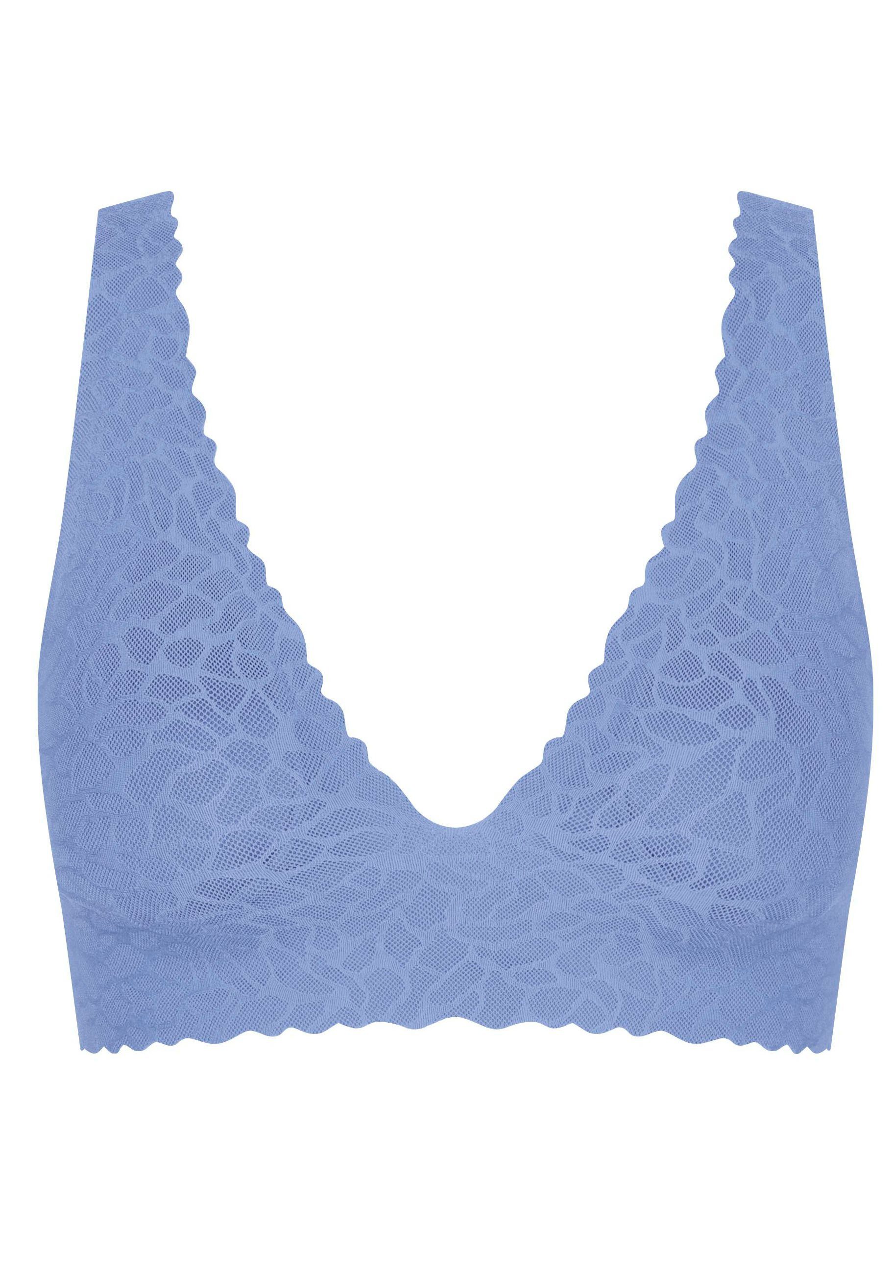 Sloggi Bustier Zero Feel Lace 2.0 Top t-shirt bh's maat XS blauw