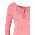 lascana shirt met 3-4-mouwen met iets aangerimpelde hals (set van 2) roze