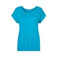 vivance t-shirt met elastische zoomrand blauw