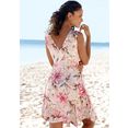 s.oliver red label beachwear gedessineerde jurk met bindstrik opzij roze