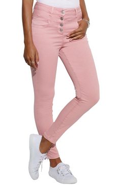 lascana high-waist jeans van superstretch-kwaliteit roze