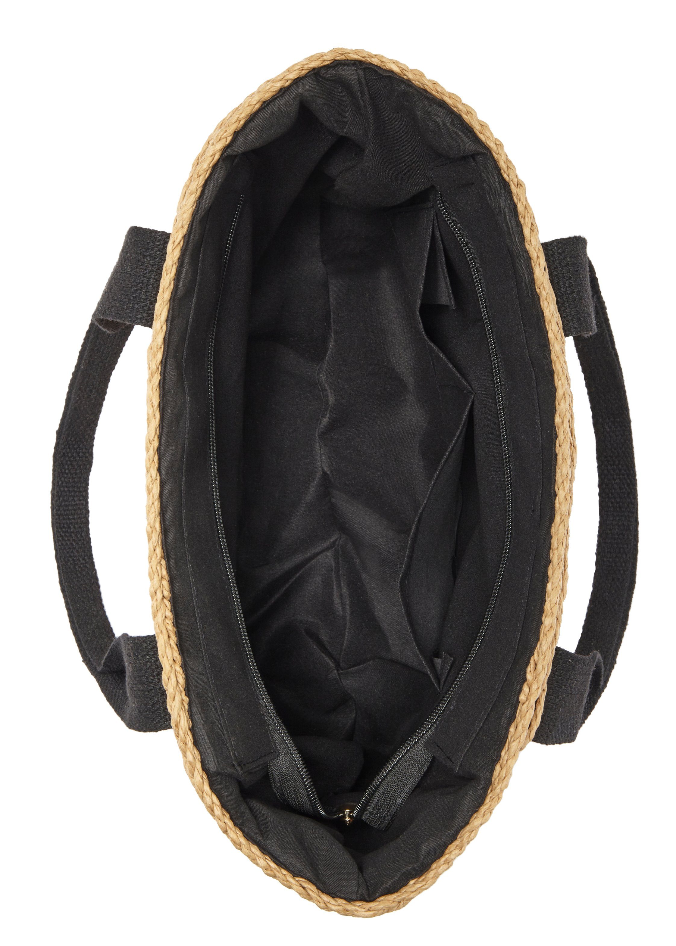 Vivance Shopper Strandtas Schoudertas, mandtas, draagtas, bamboe-look VEGAN
