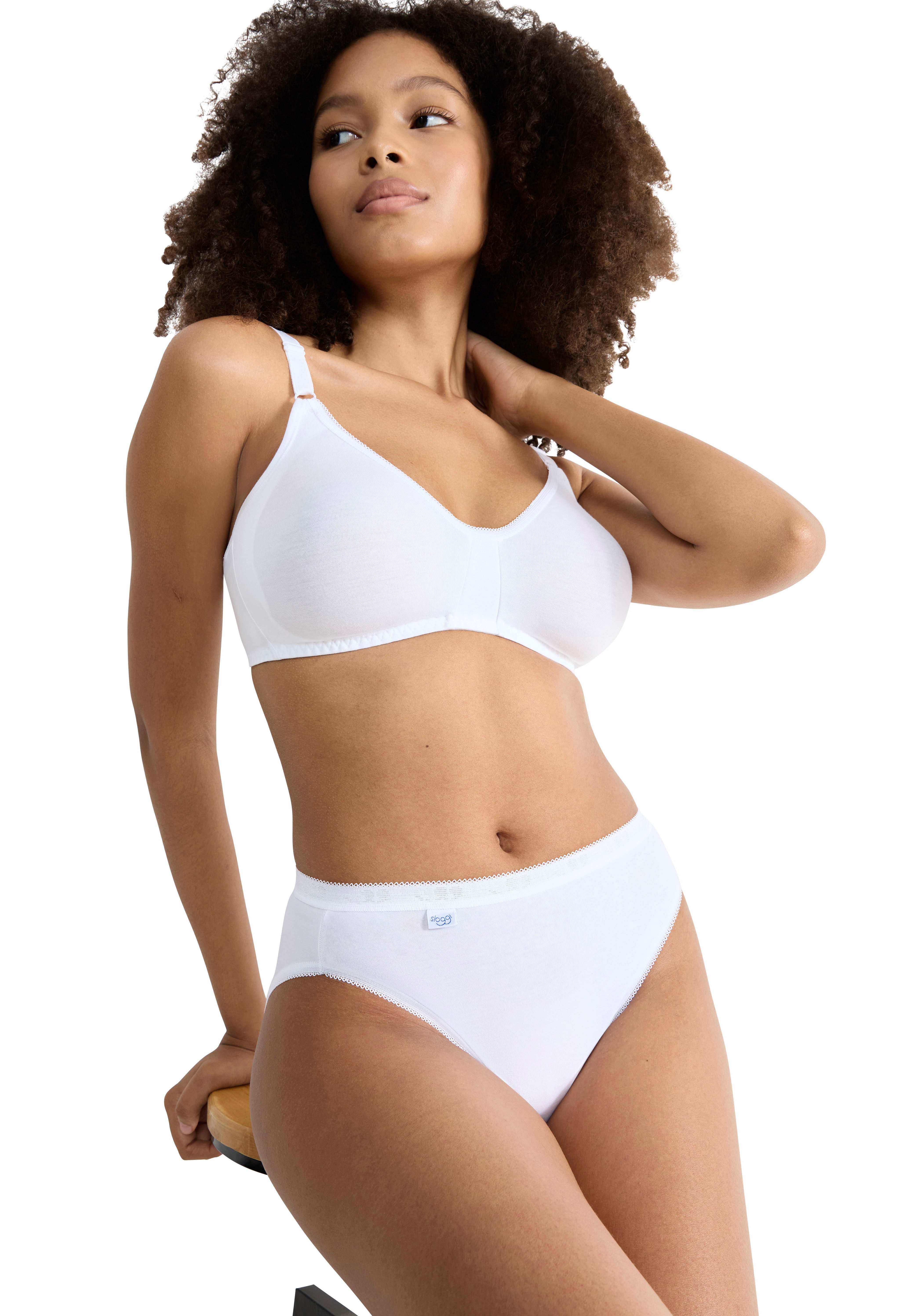 Sloggi Tai slip Basic + perfecte pasvorm, katoenmix, elastisch, zachte naden (Set van 2)