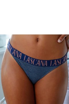 active by lascana string met breed logo-elastiek blauw