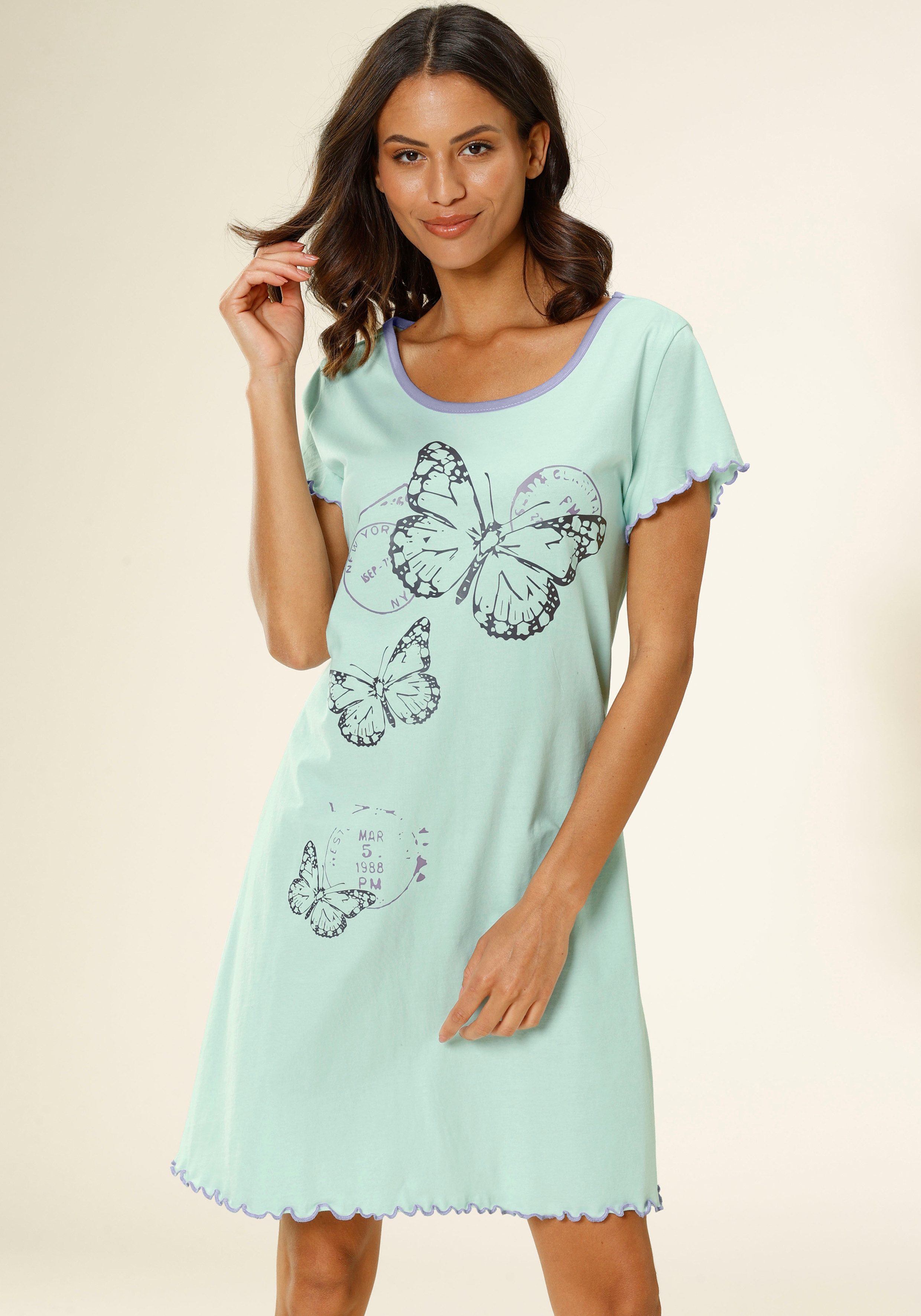 Vivance Dreams Nachthemd met vlindermotief
