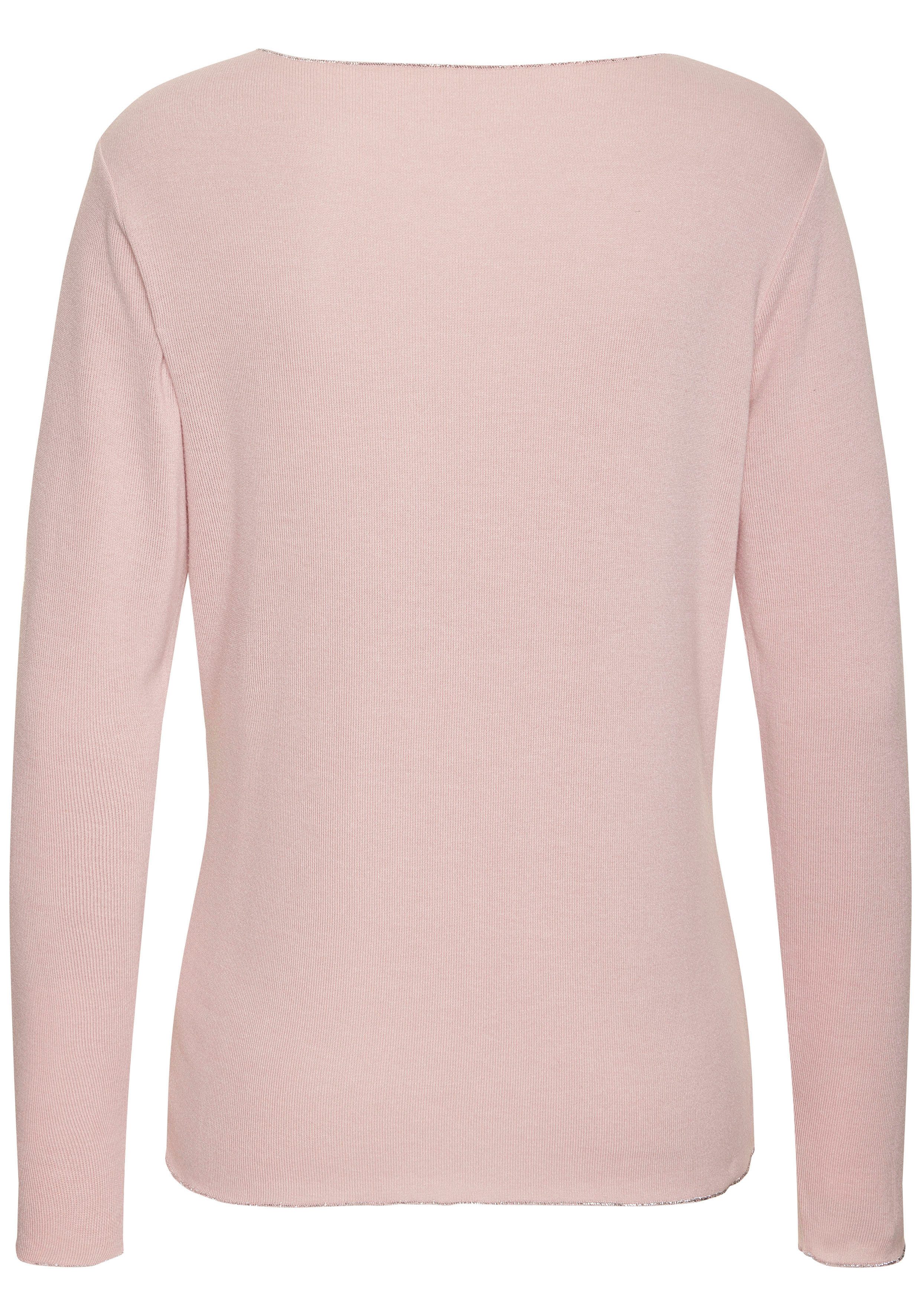 Lascana Shirt met lange mouwen Met fijne glinsterende afwerking