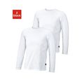 h.i.s shirt met lange mouwen gemaakt van katoen (set van 2) wit