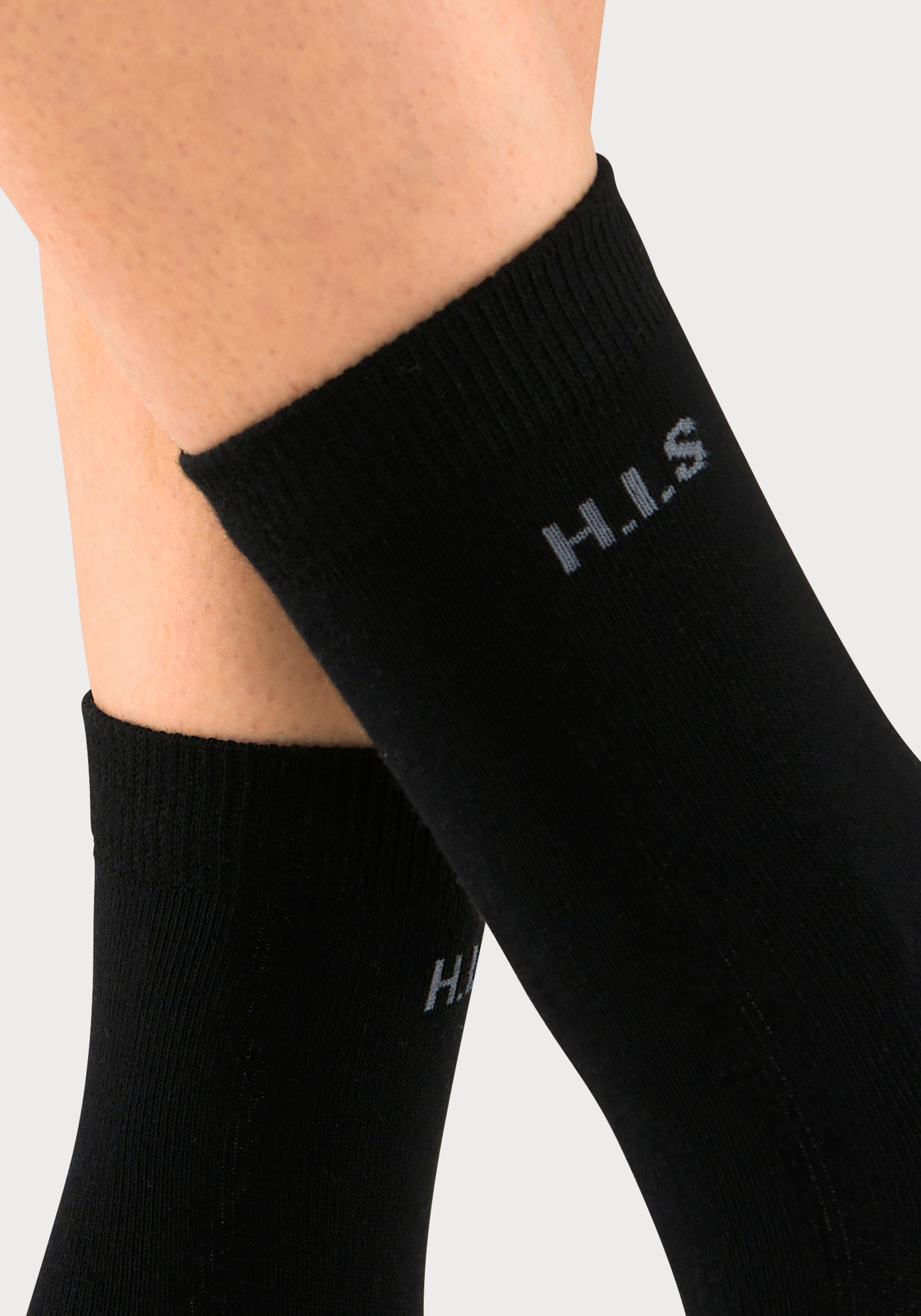 H.I.S Sokken met ingebreid logo (set, 16 paar)