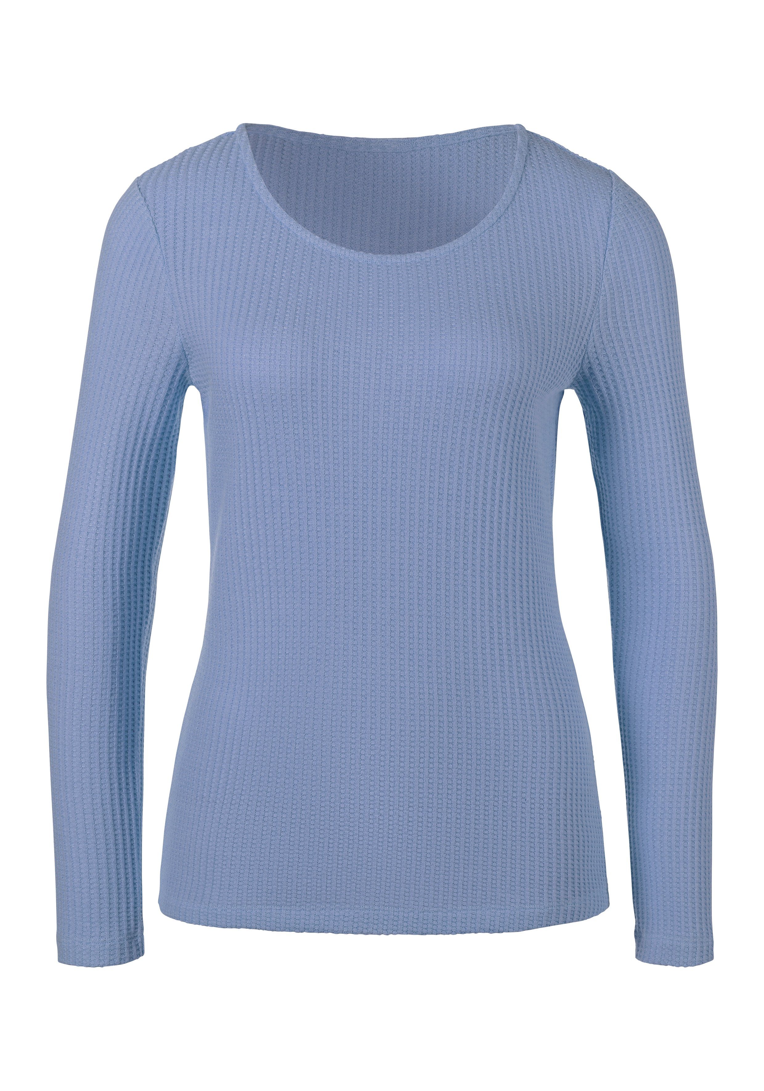 Lascana Shirt met lange mouwen In modieuze piqué-optiek van onderhoudsvriendelijke kwaliteit met viscose