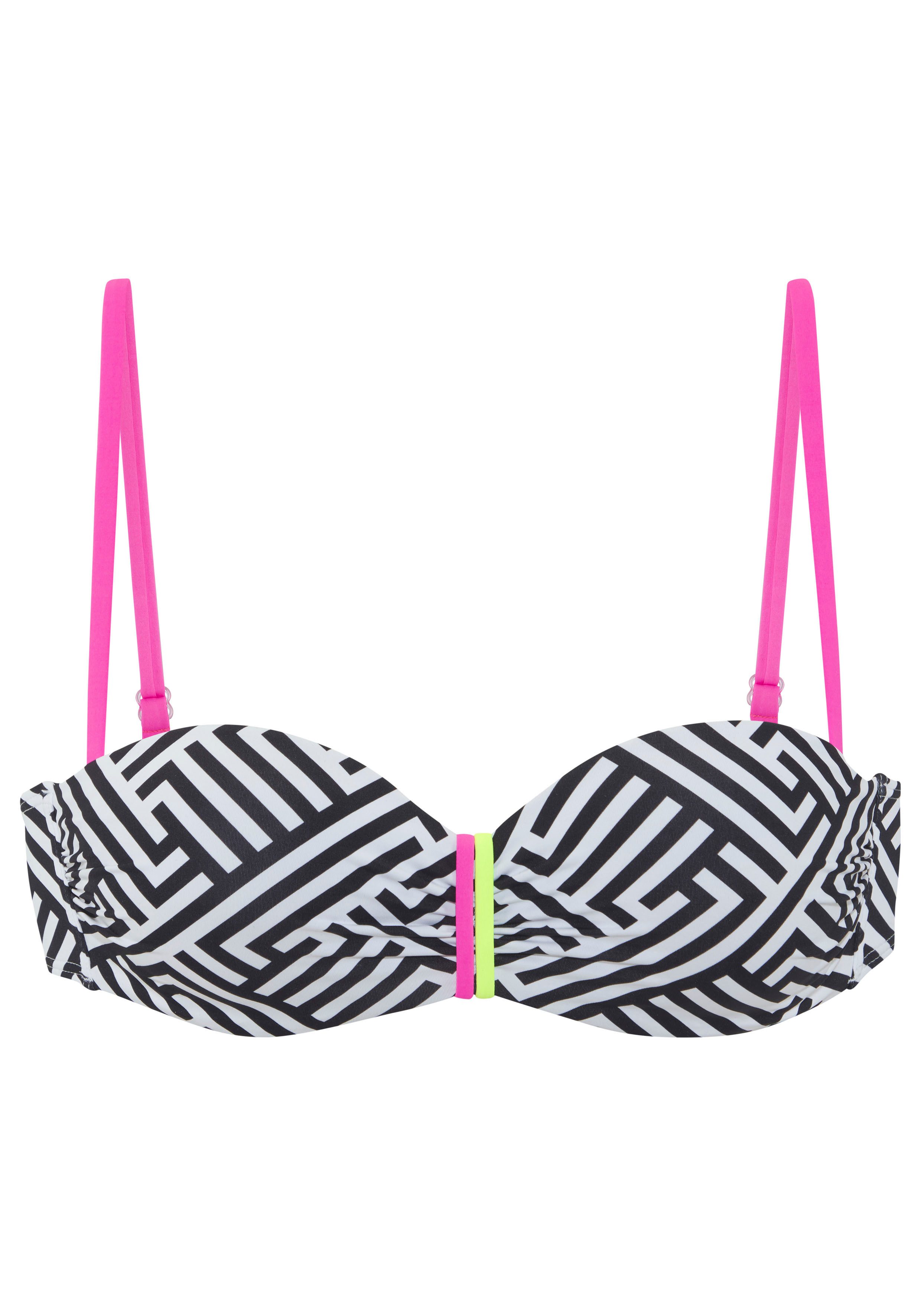 Buffalo Beugelbandeau bikinitop Gioletta Met contrastkleurige details